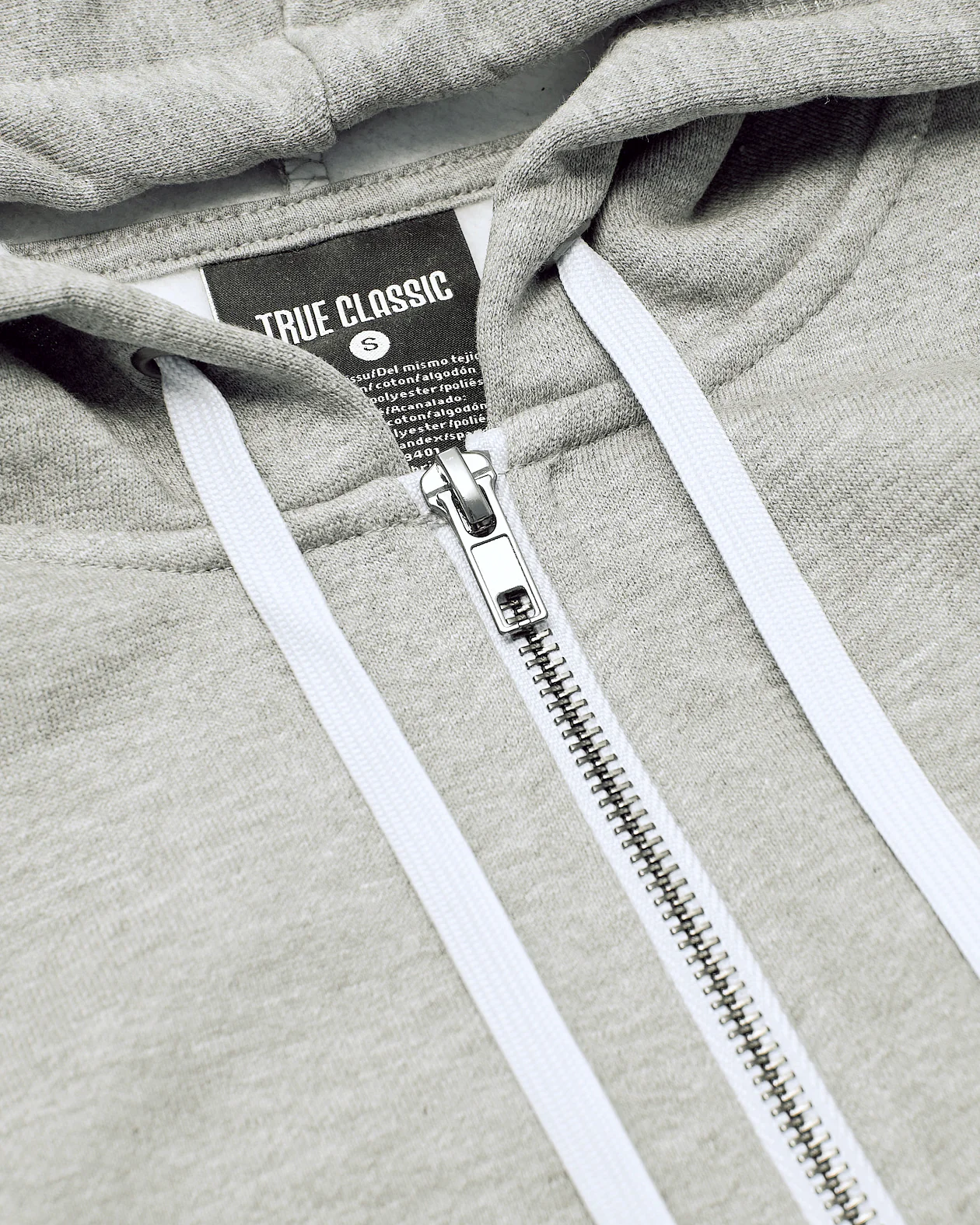 Dark Heather Gray Fleece French Terry Zip Hoodie - Image 6