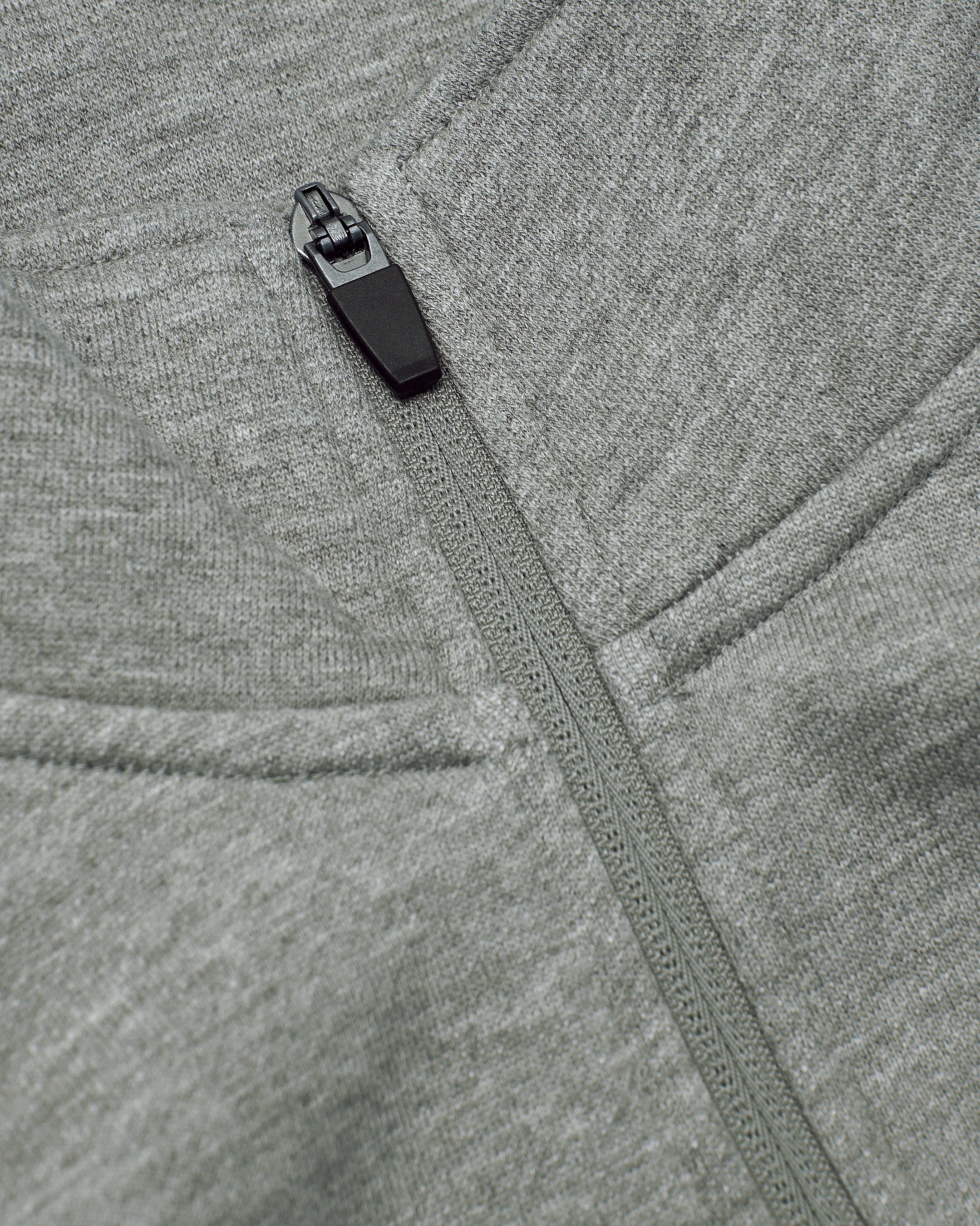 Dark Heather Gray Quarter Zip Fleece Sweatshirt - Image 7
