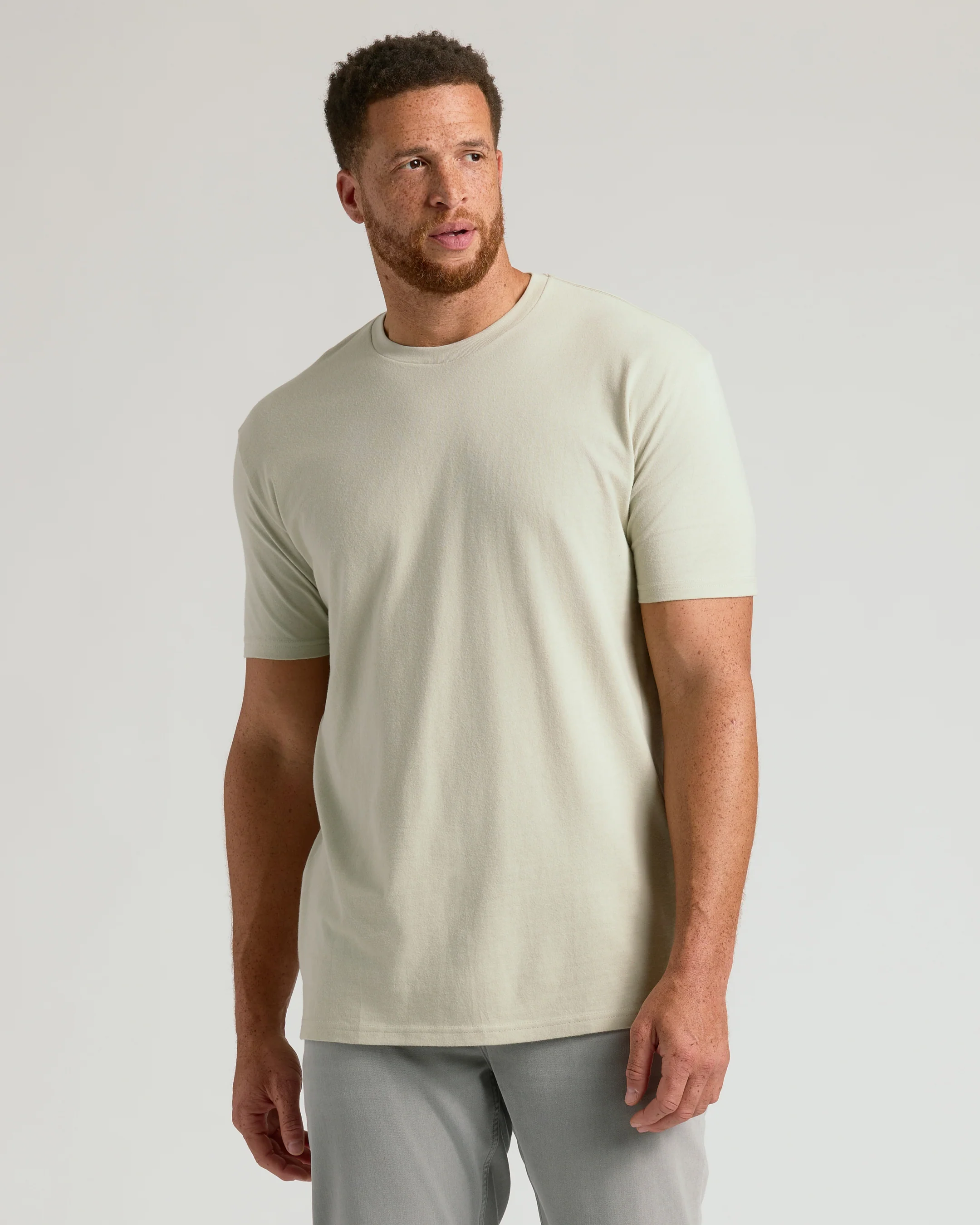 Dark Heather Graystone Tall Straight Hem Crew Neck T-Shirt