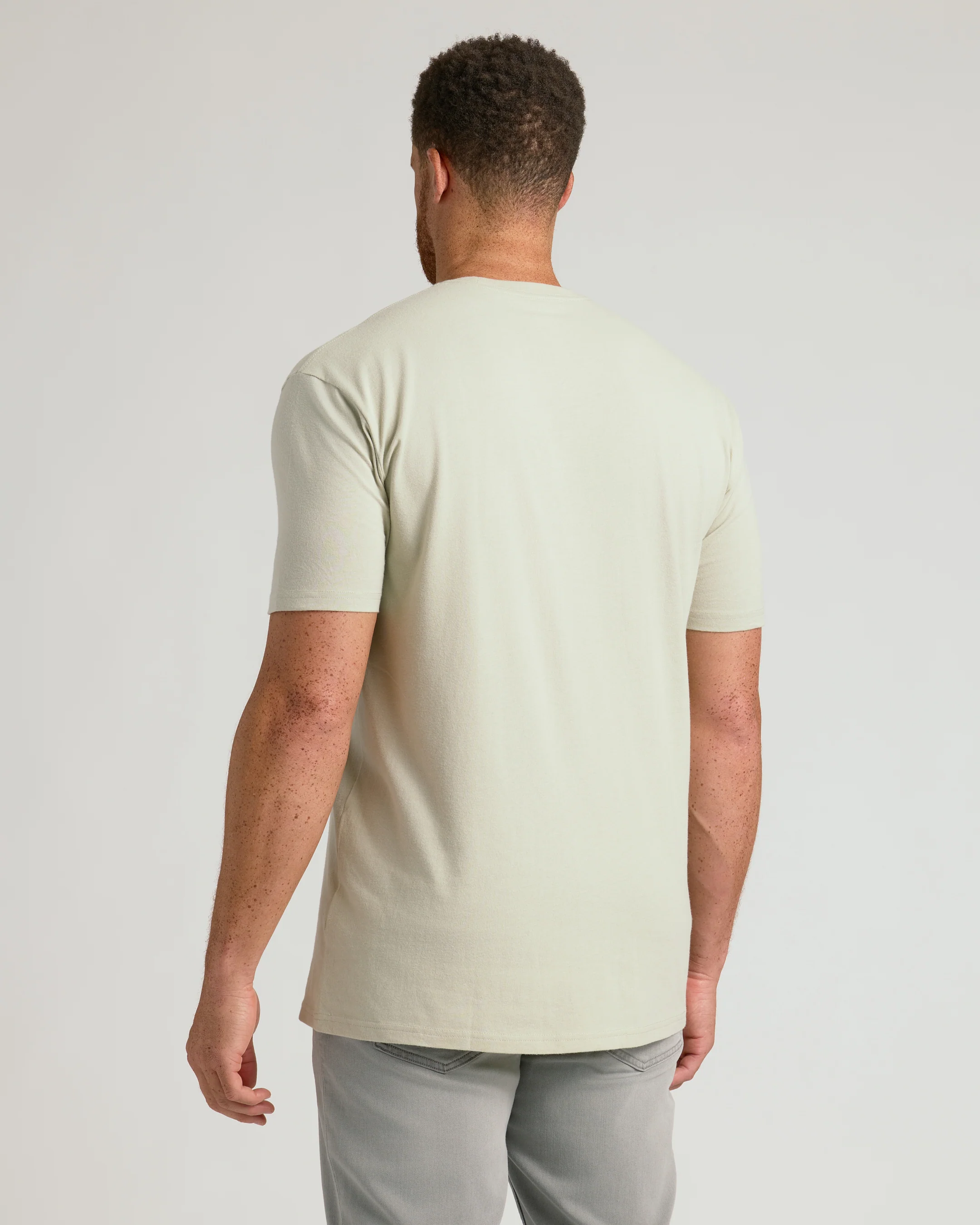 Dark Heather Graystone Tall Straight Hem Crew Neck T-Shirt - Image 3