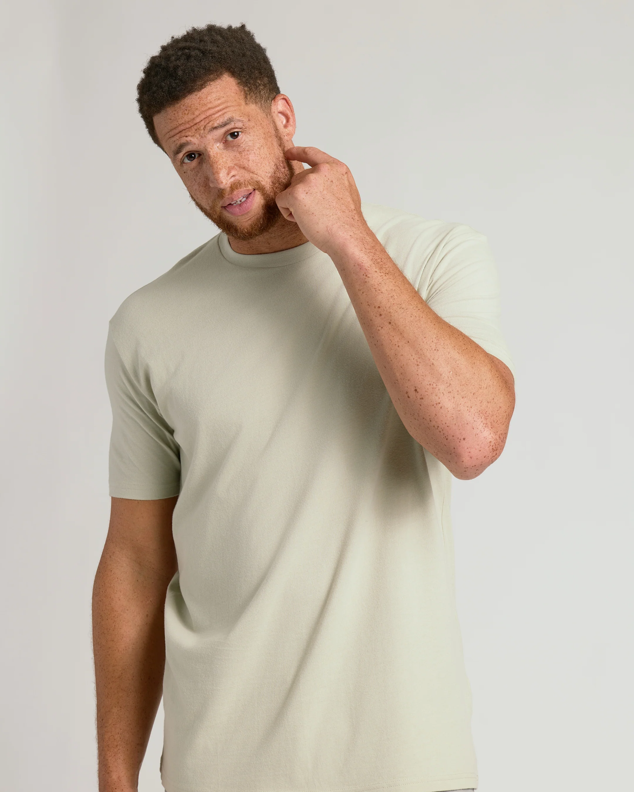 Dark Heather Graystone Tall Straight Hem Crew Neck T-Shirt - Image 4