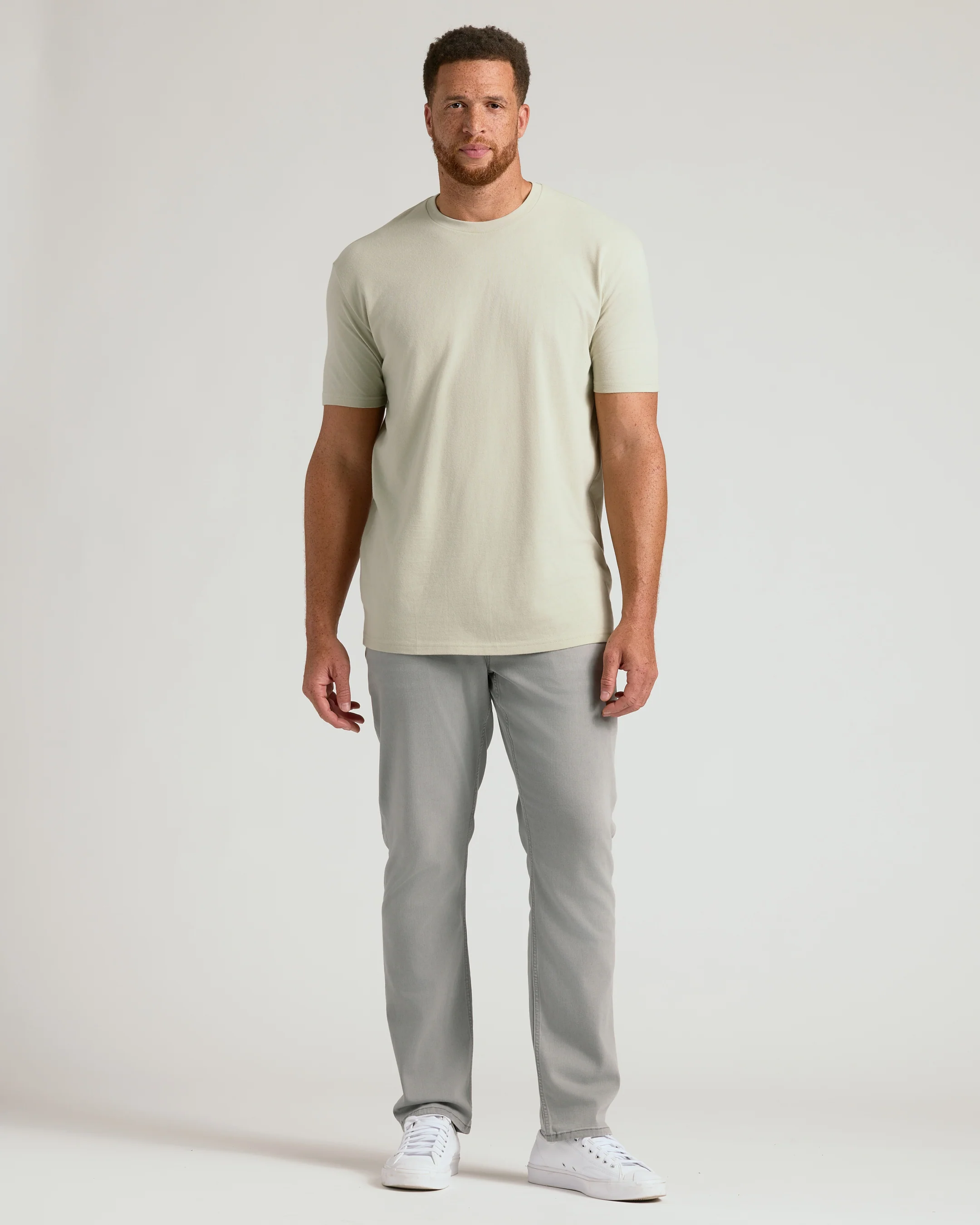Dark Heather Graystone Tall Straight Hem Crew Neck T-Shirt - Image 8