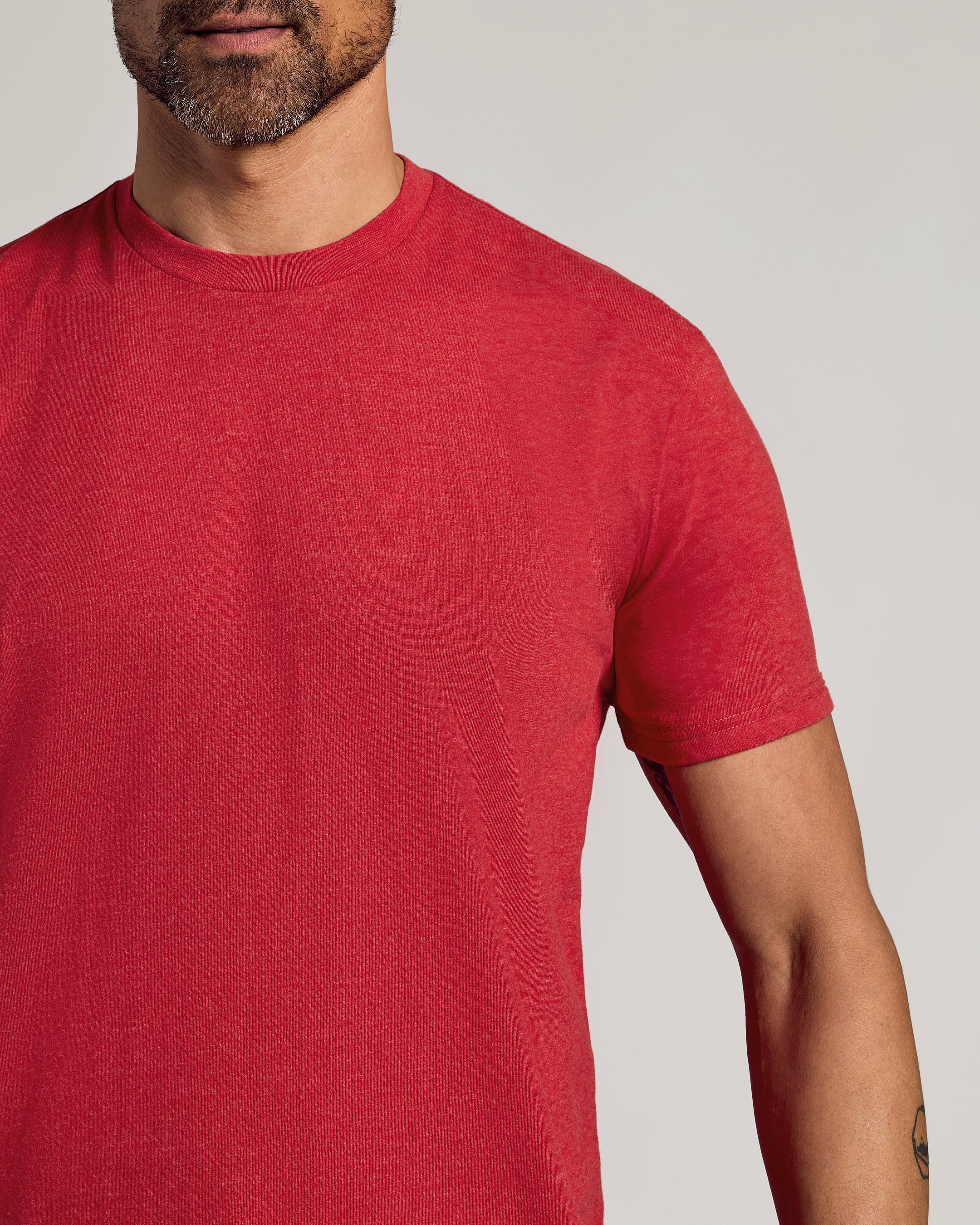 Dark Heather Lava Short Sleeve Crew Neck Tee - Image 5