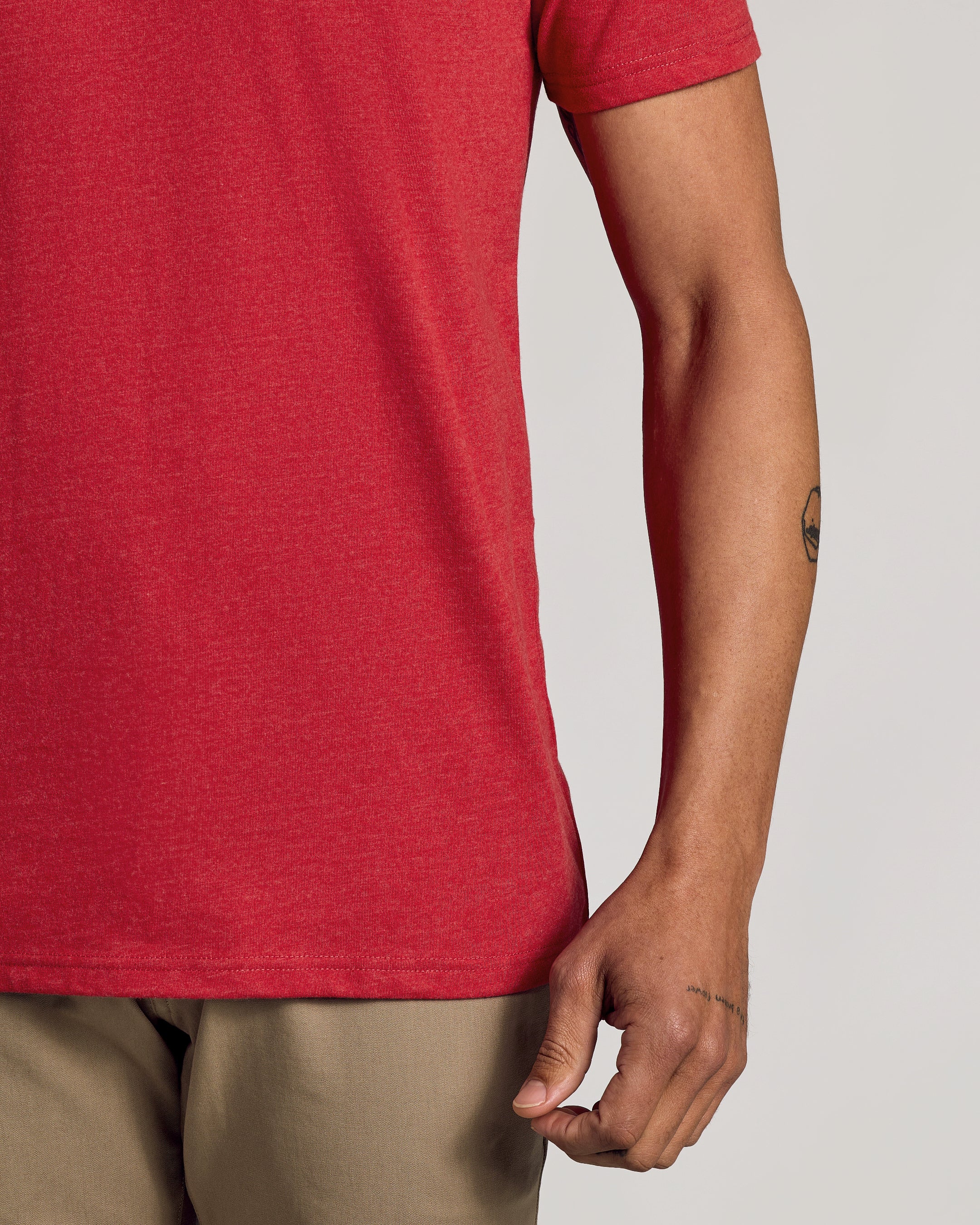 Dark Heather Lava Short Sleeve Crew Neck Tee - Image 6