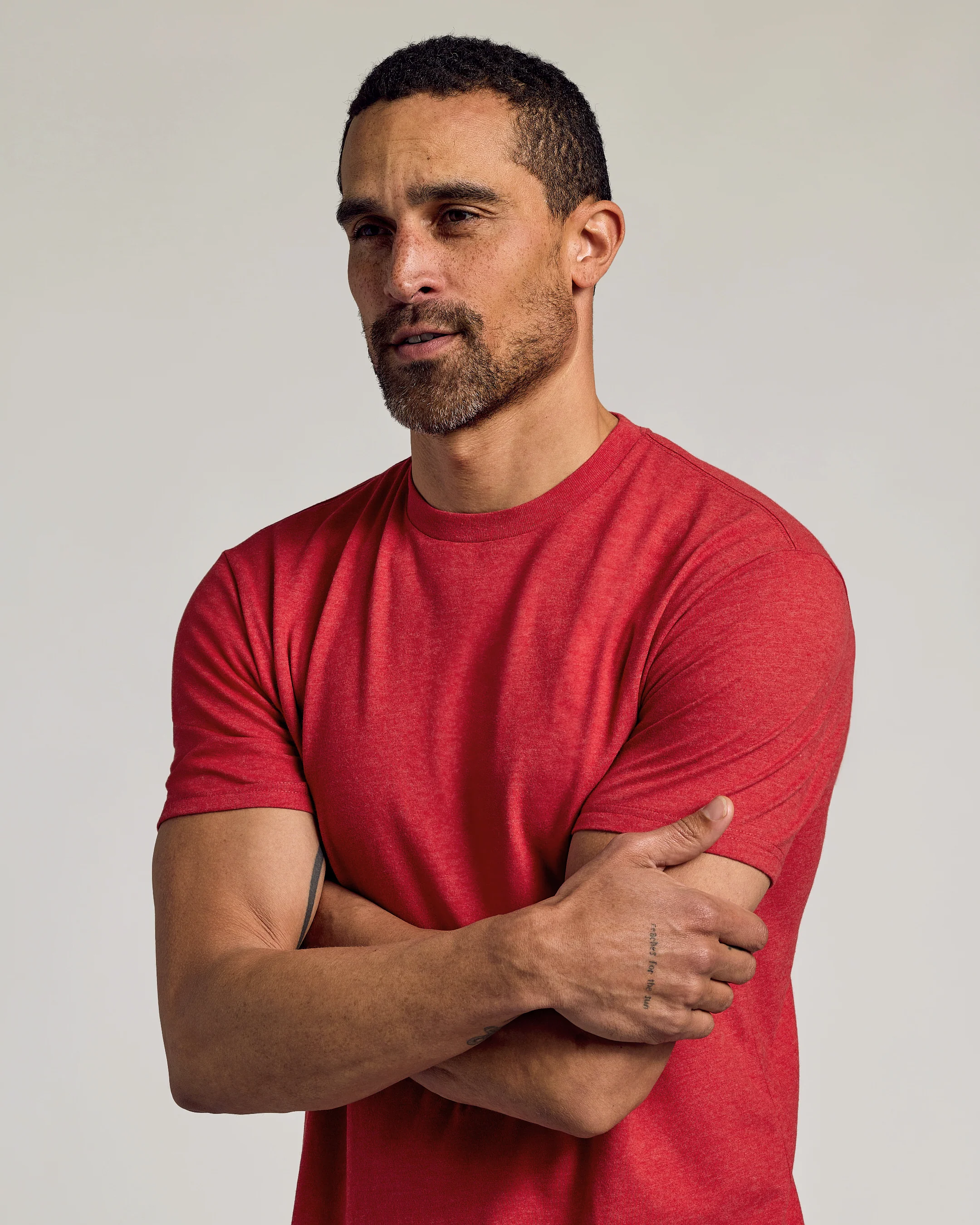 Dark Heather Lava Short Sleeve Crew Neck Tee - Image 7