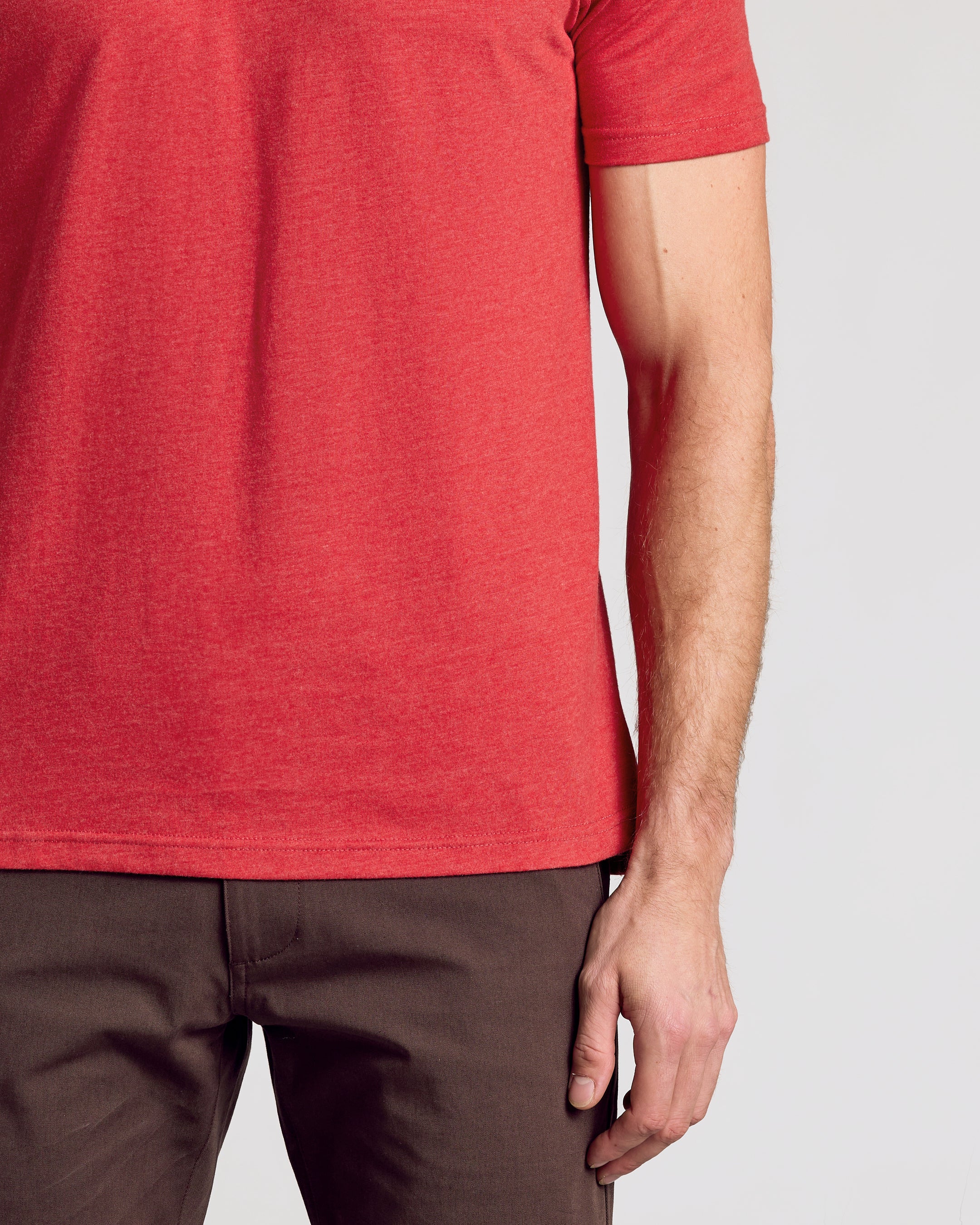 Dark Heather Lava Short Sleeve Polo - Image 5