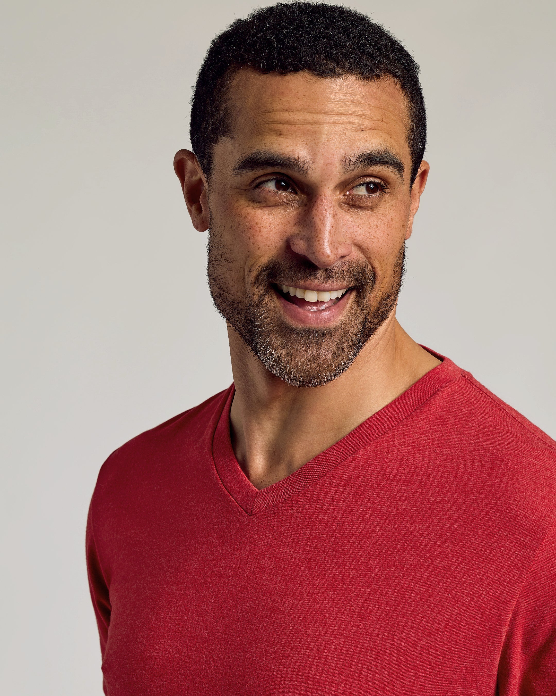 Dark Heather Lava Classic V-Neck - Image 3