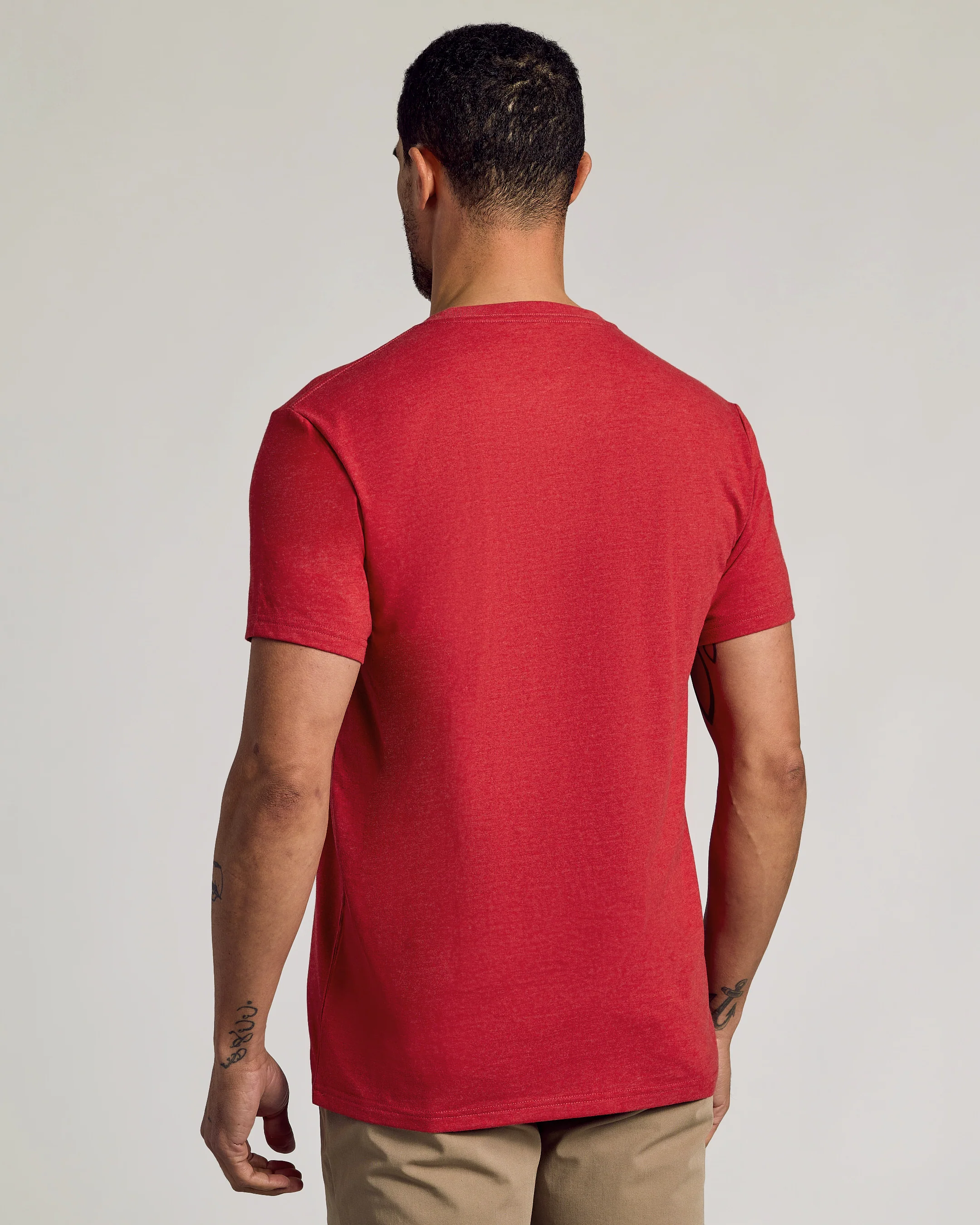 Dark Heather Lava Classic V-Neck - Image 4