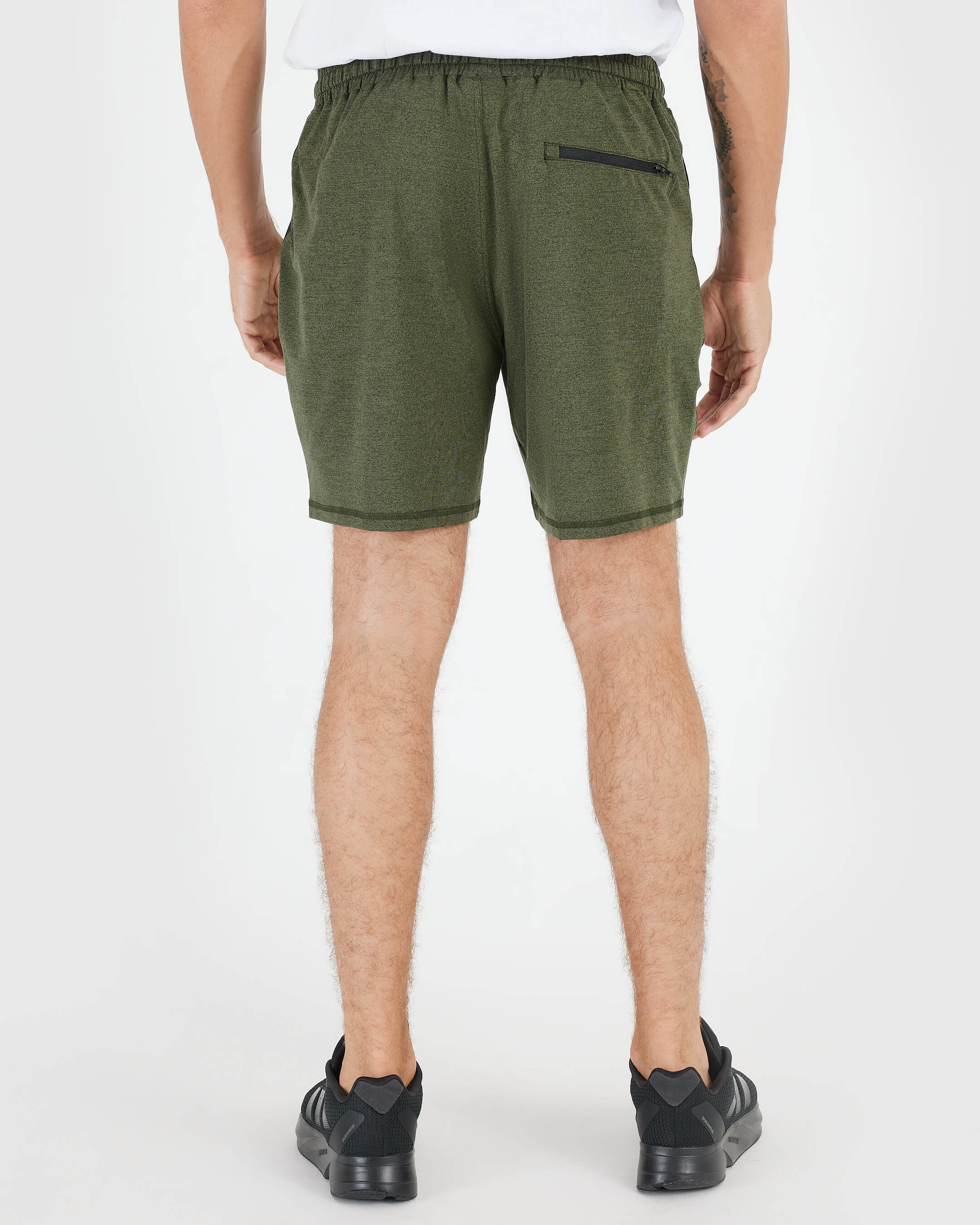 Dark Heather Military Green Active Comfort Short - Image 3