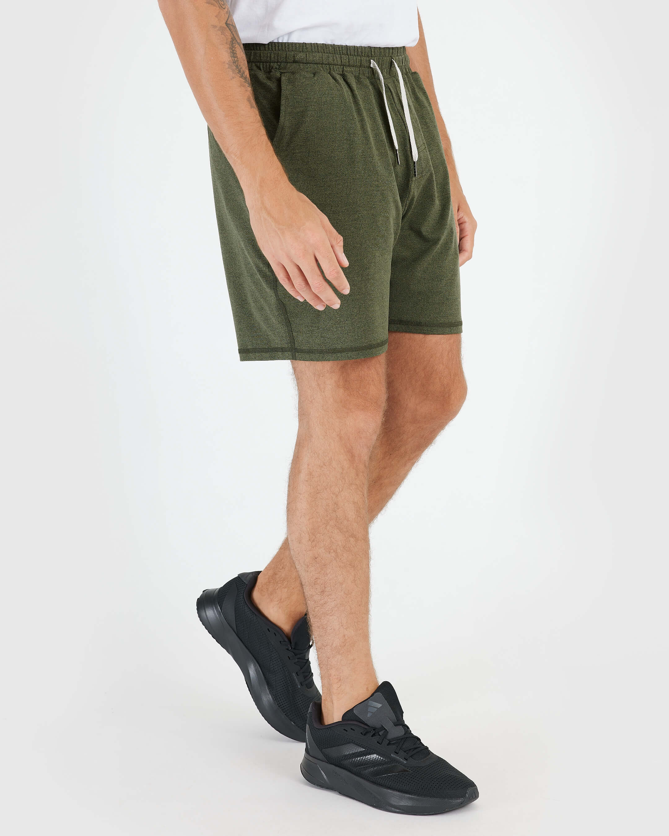 Dark Heather Military Green Active Comfort Short - Image 4
