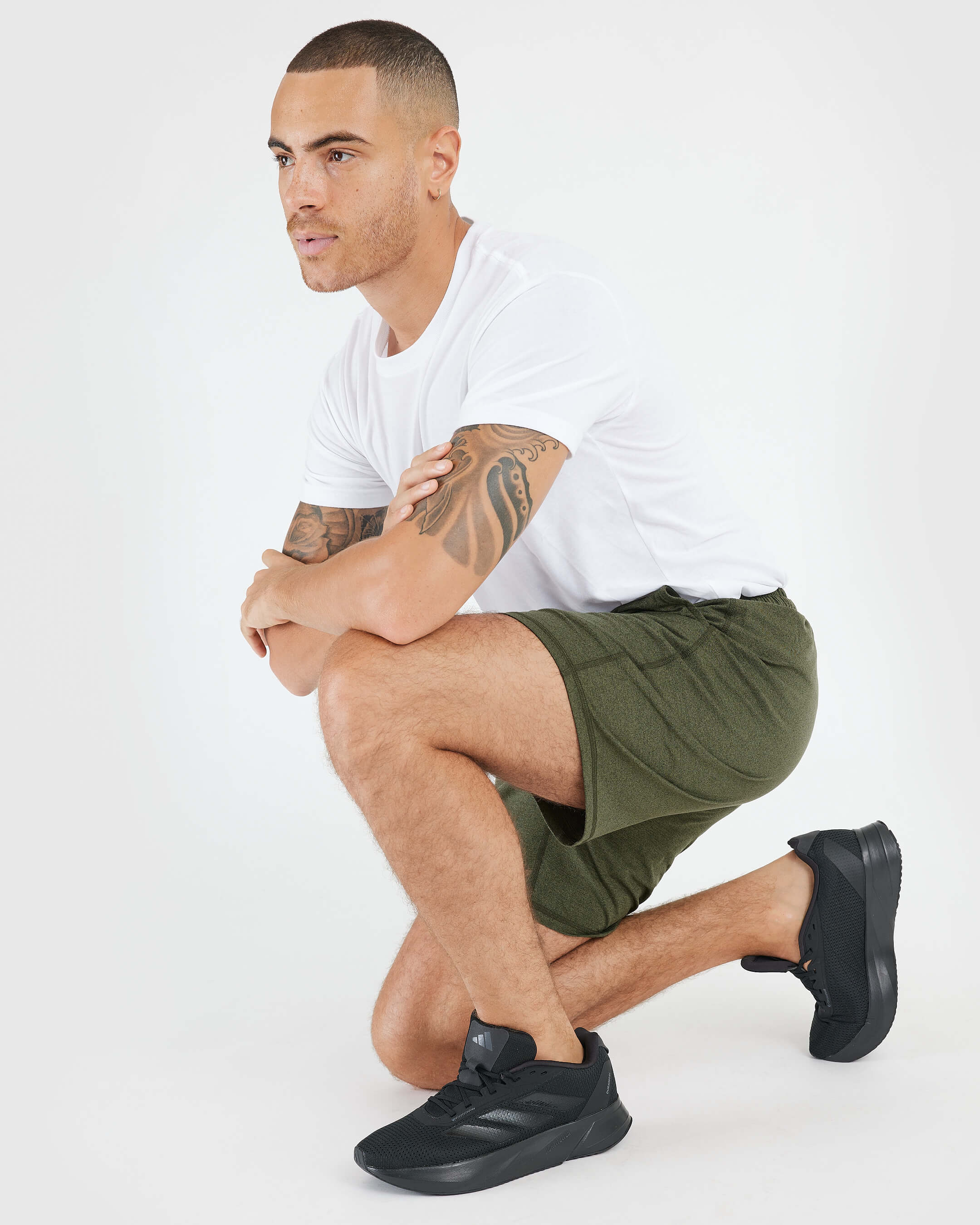 Dark Heather Military Green Active Comfort Short - Image 5