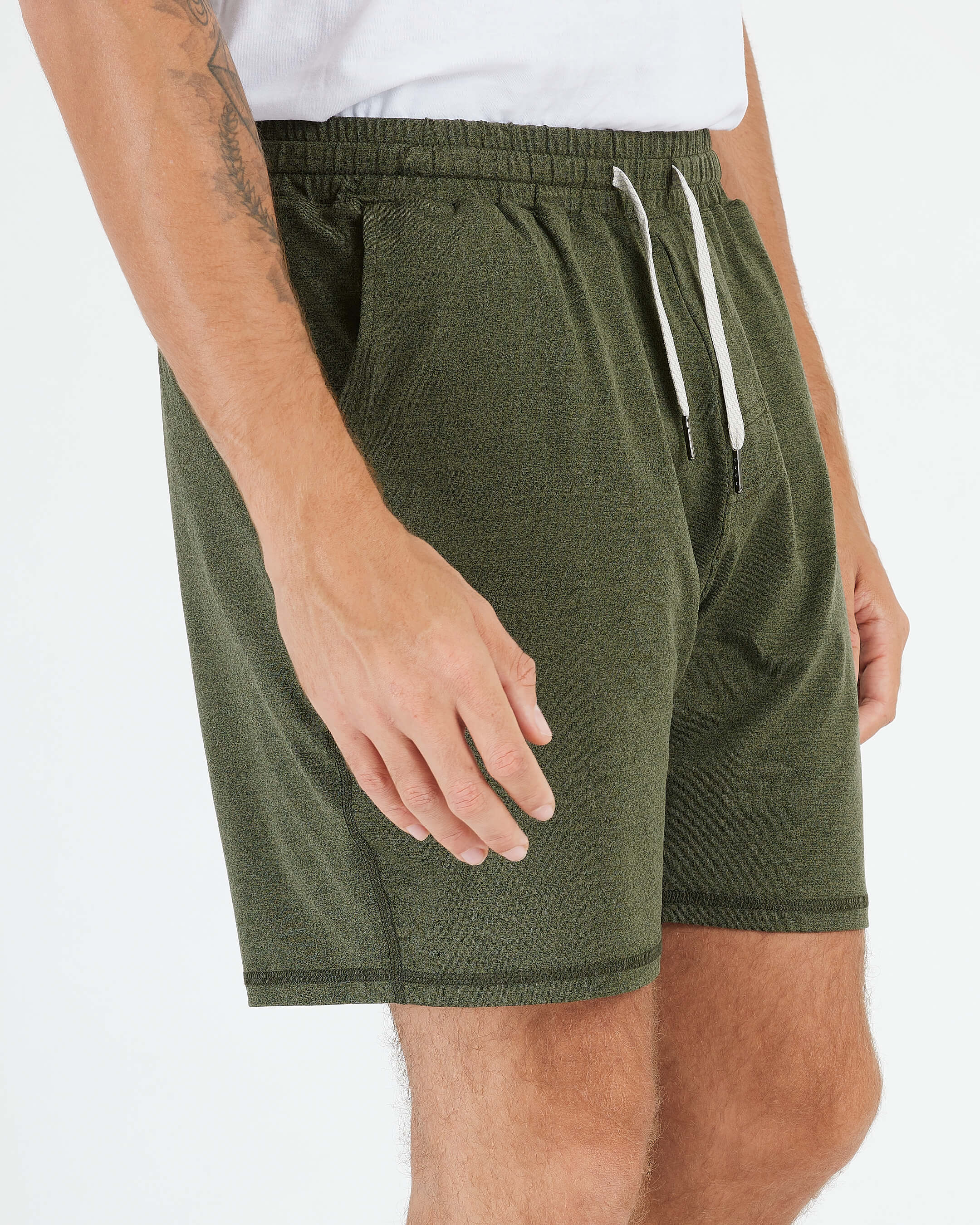 Dark Heather Military Green Active Comfort Short - Image 6