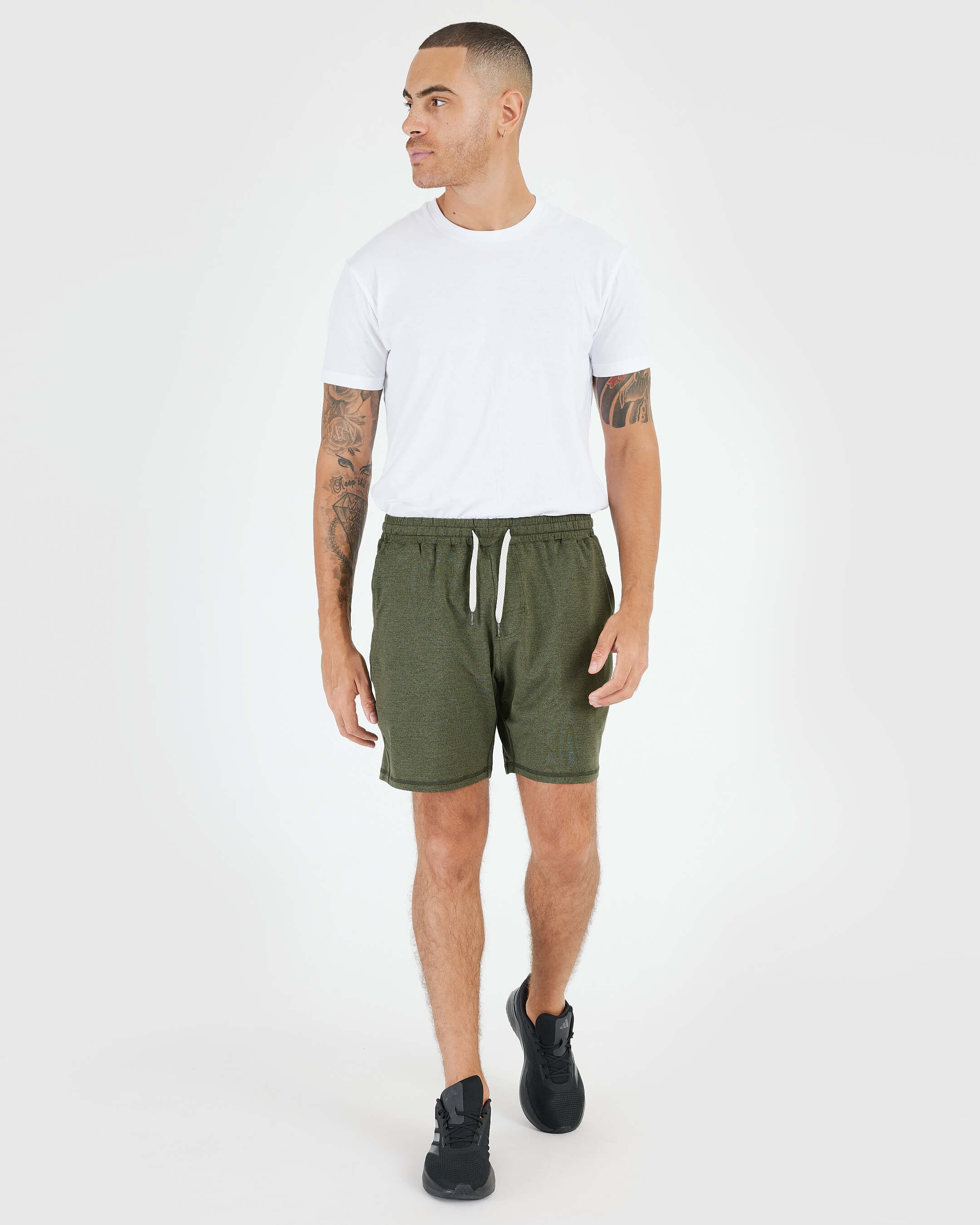 Dark Heather Military Green Active Comfort Short - Image 7