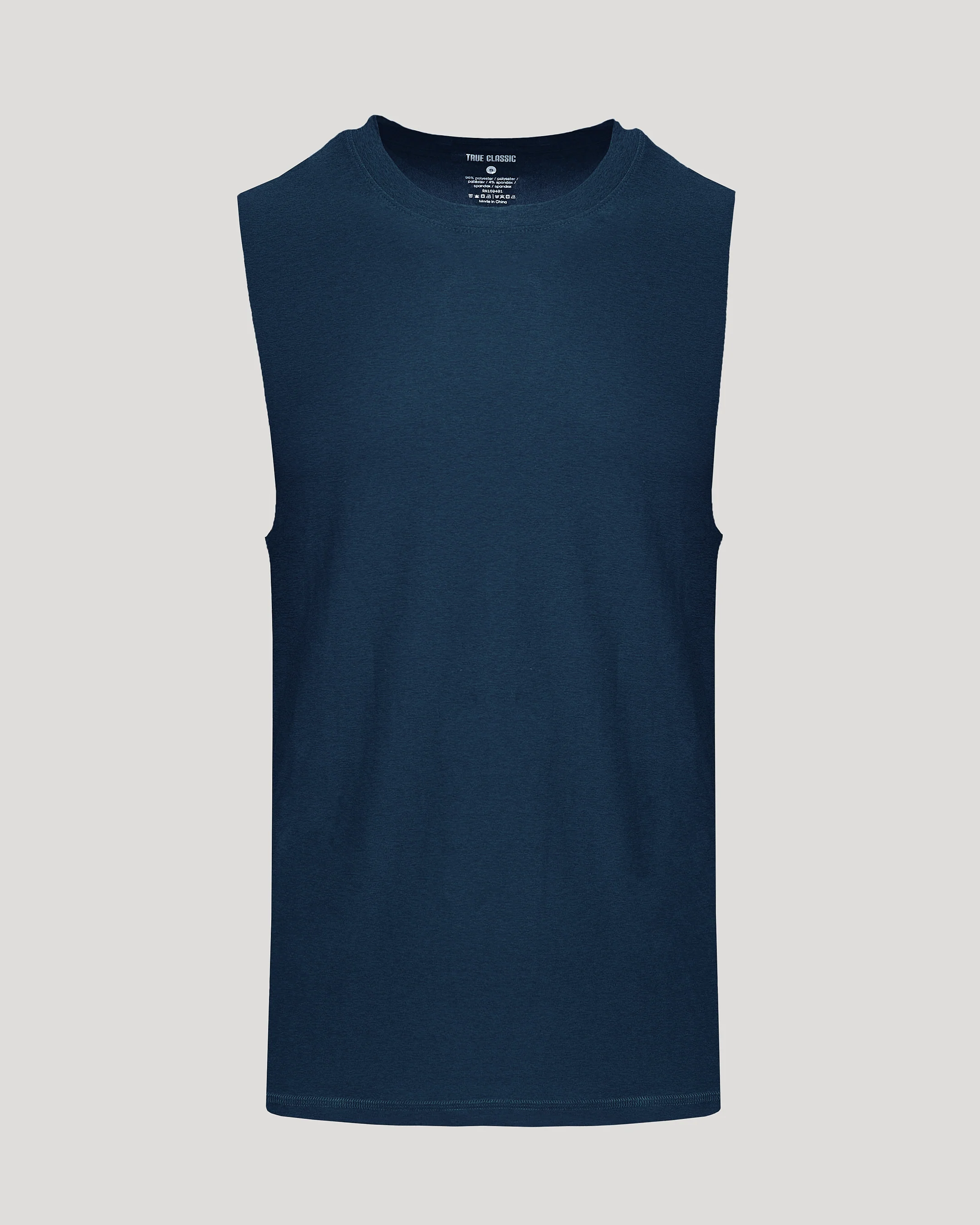 Dark Heather Navy Sleeveless Active Muscle Tee - Image 2