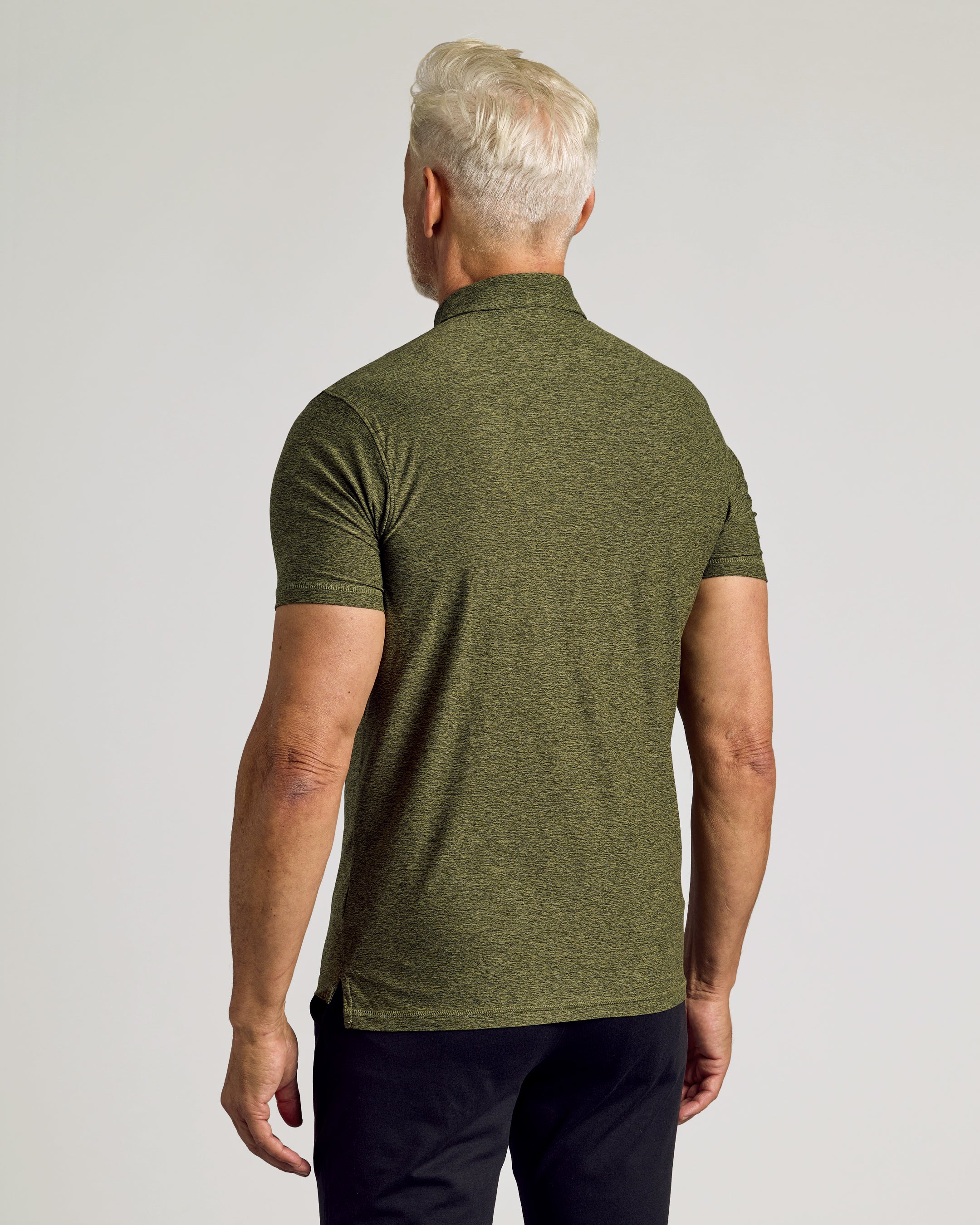 Dark Heather Pear Active Polo 2.0 - Image 3