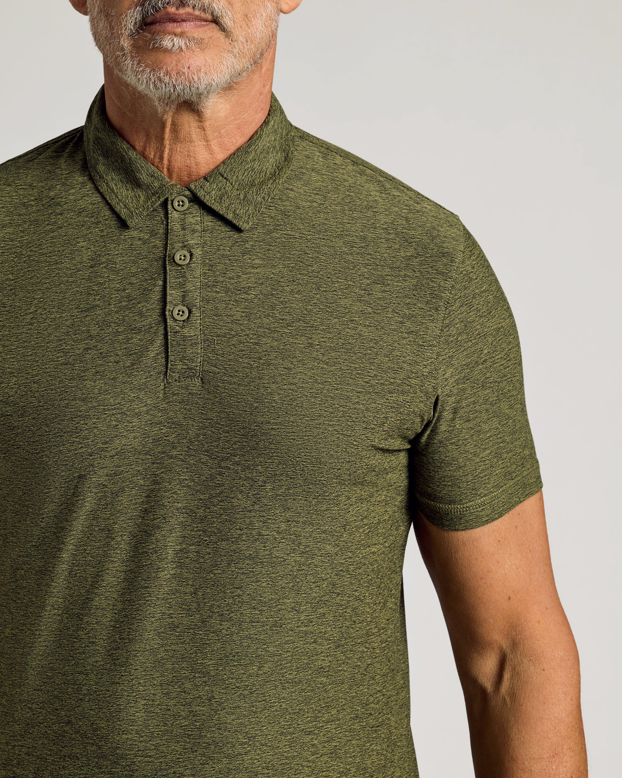 Dark Heather Pear Active Polo 2.0 - Image 4