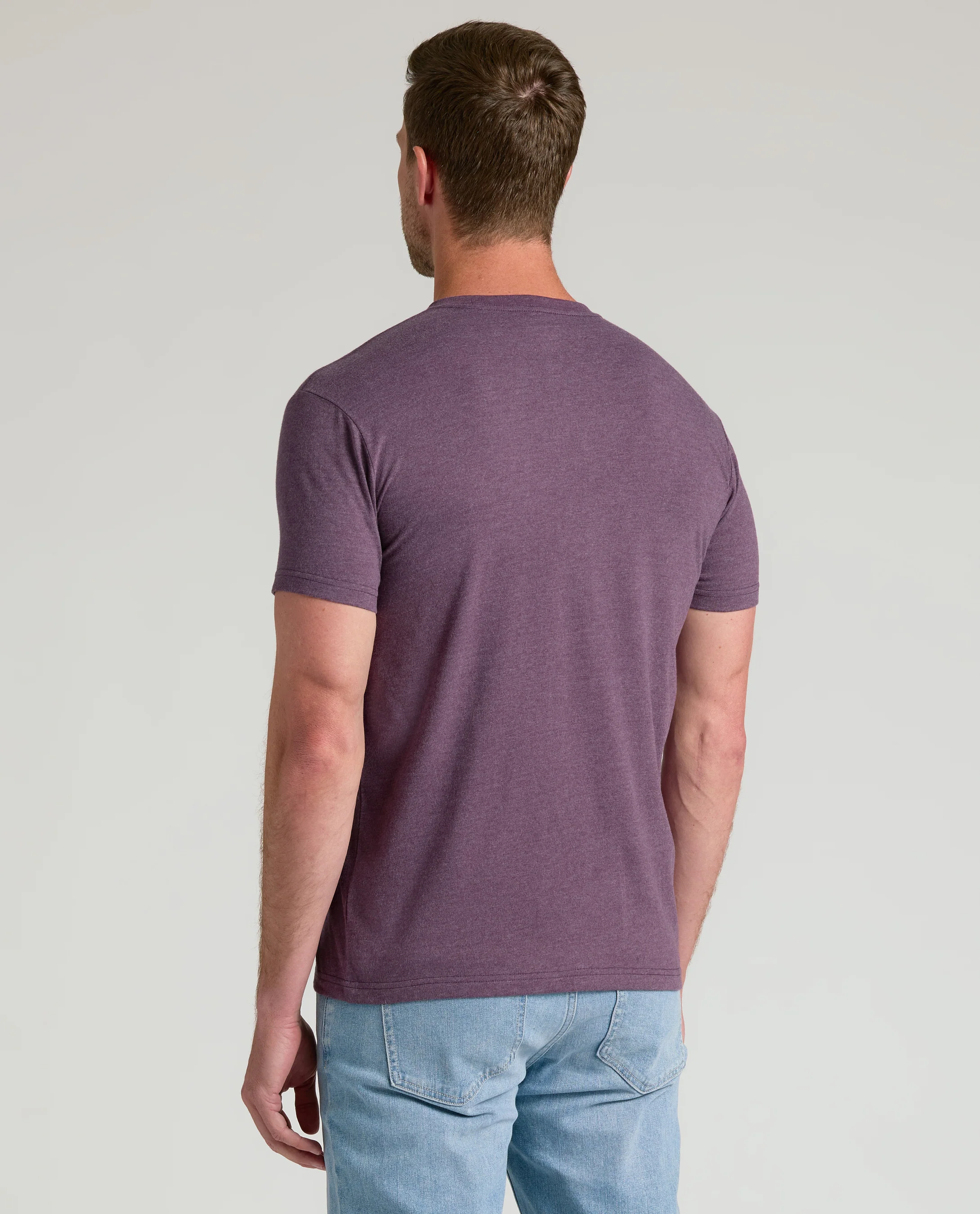 Dark Heather Plum Classic Crew Neck - Image 3