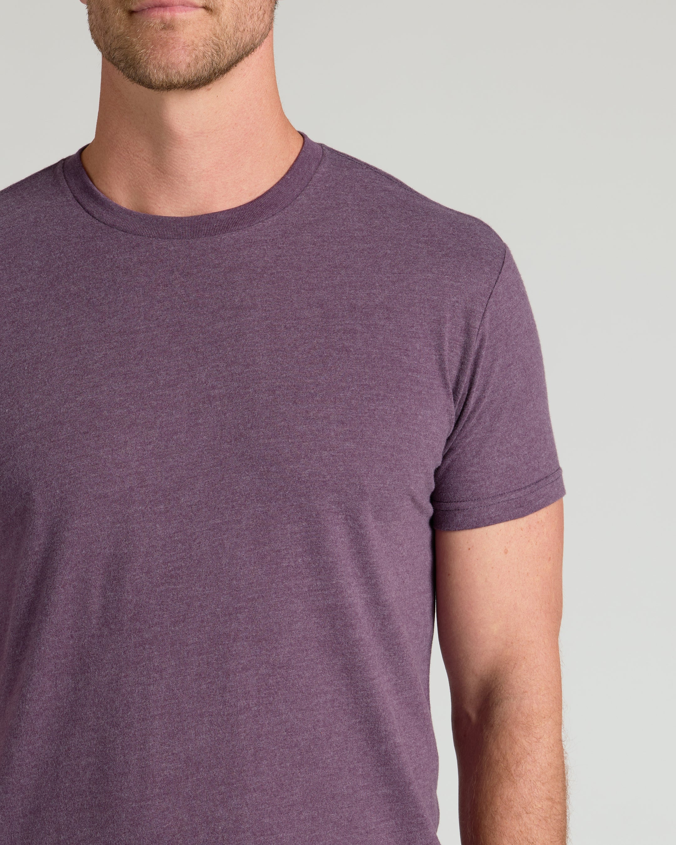 Dark Heather Plum Classic Crew Neck - Image 5