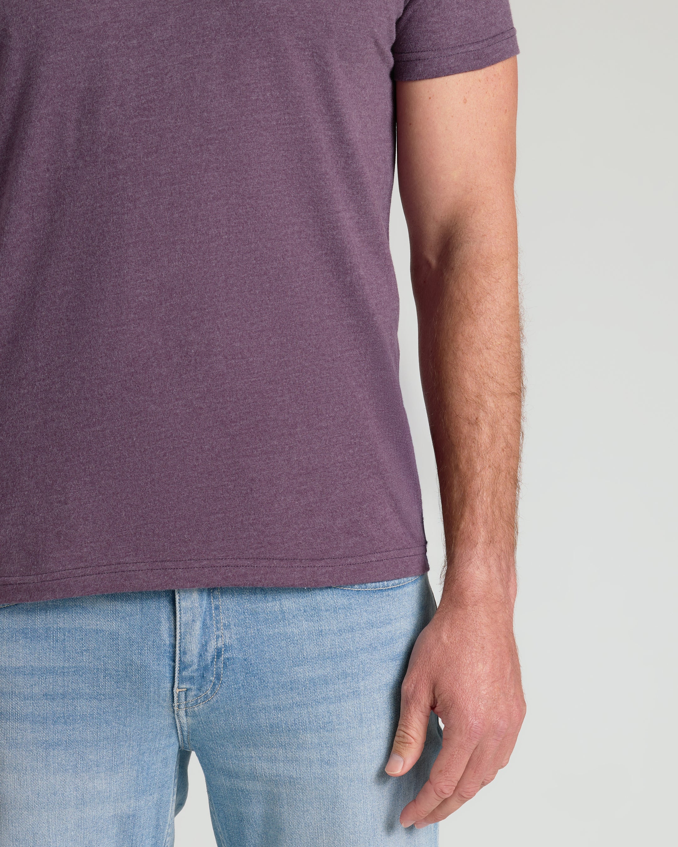 Dark Heather Plum Classic Crew Neck - Image 7