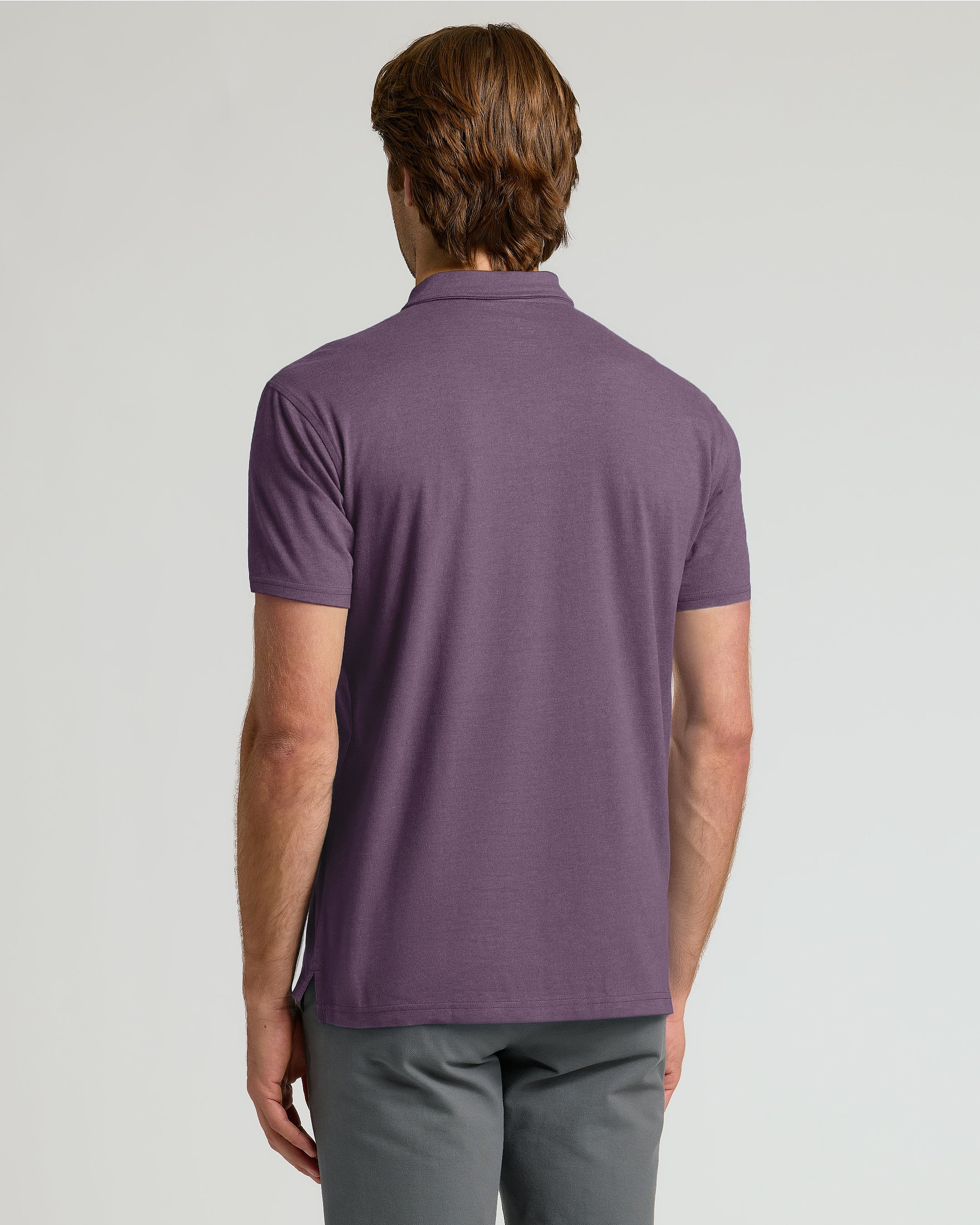 Dark Heather Plum Classic Polo - Image 4