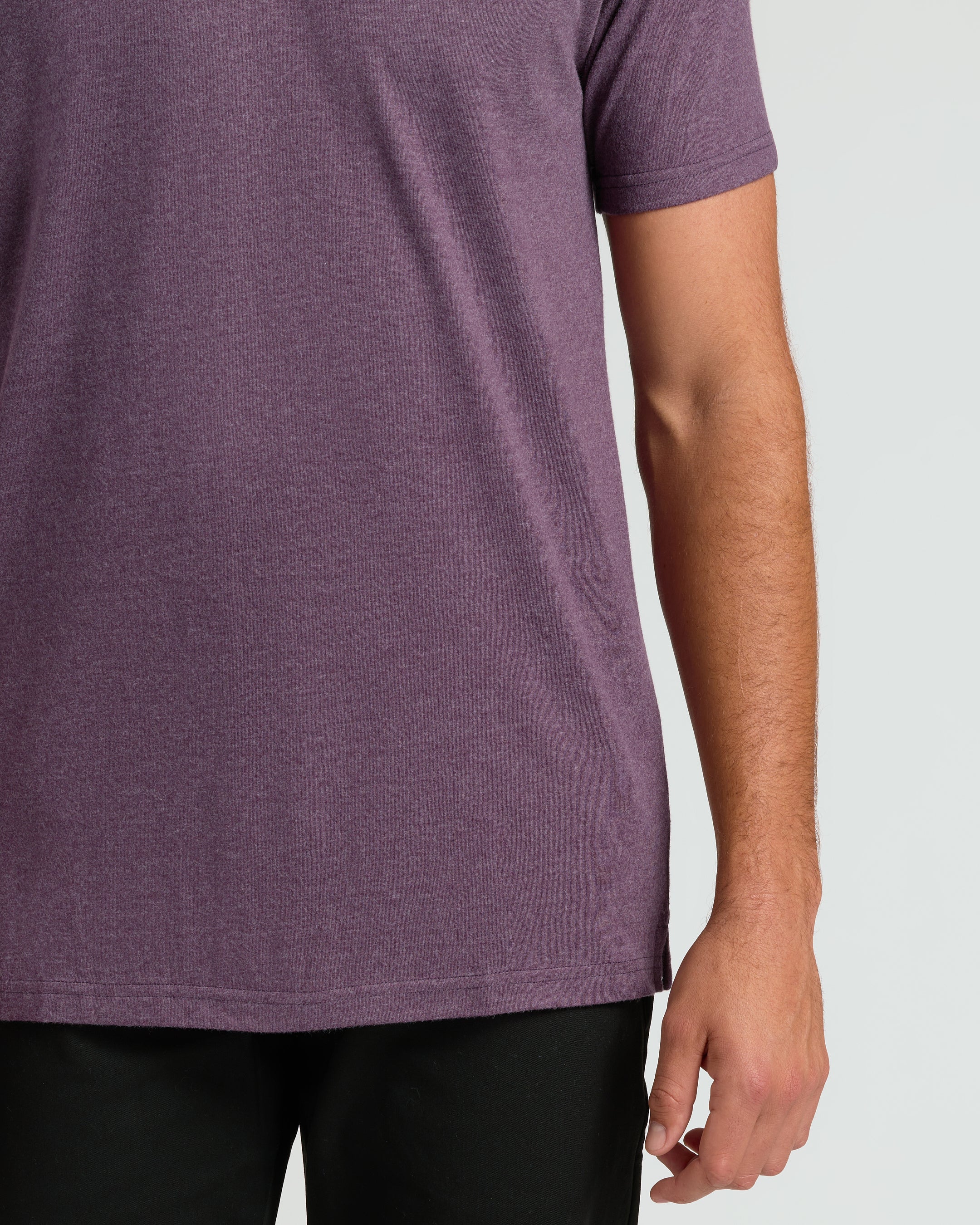 Dark Heather Plum Short Sleeve Tall Polo - Image 6
