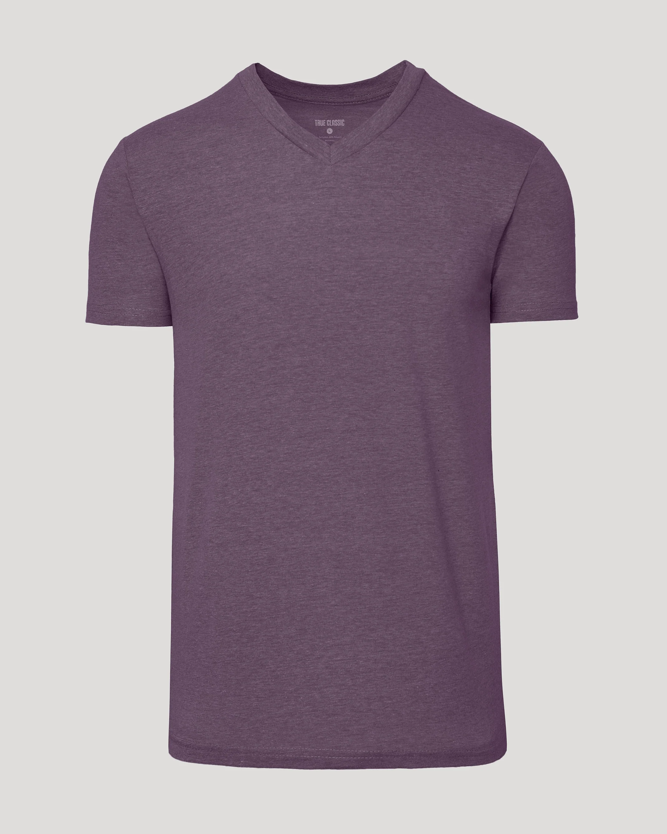 Dark Heather Plum Classic V-Neck - Image 2