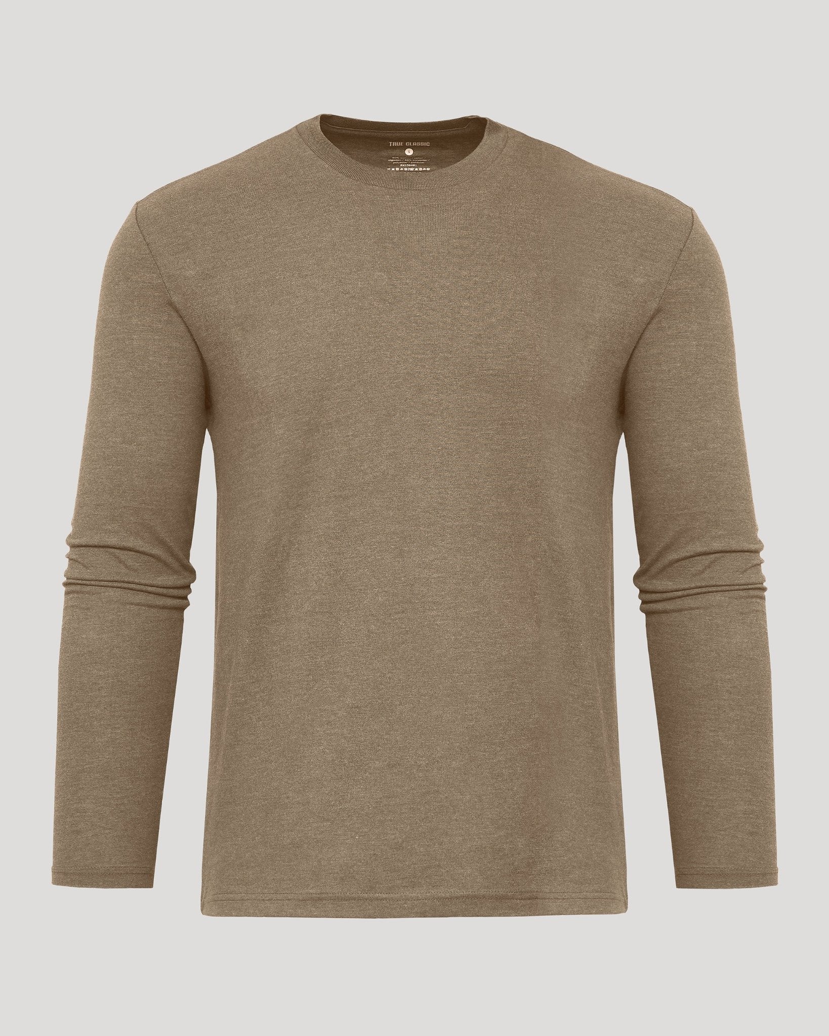 Dark Heather Sagewood Classic Long Sleeve Crew Neck - Image 2