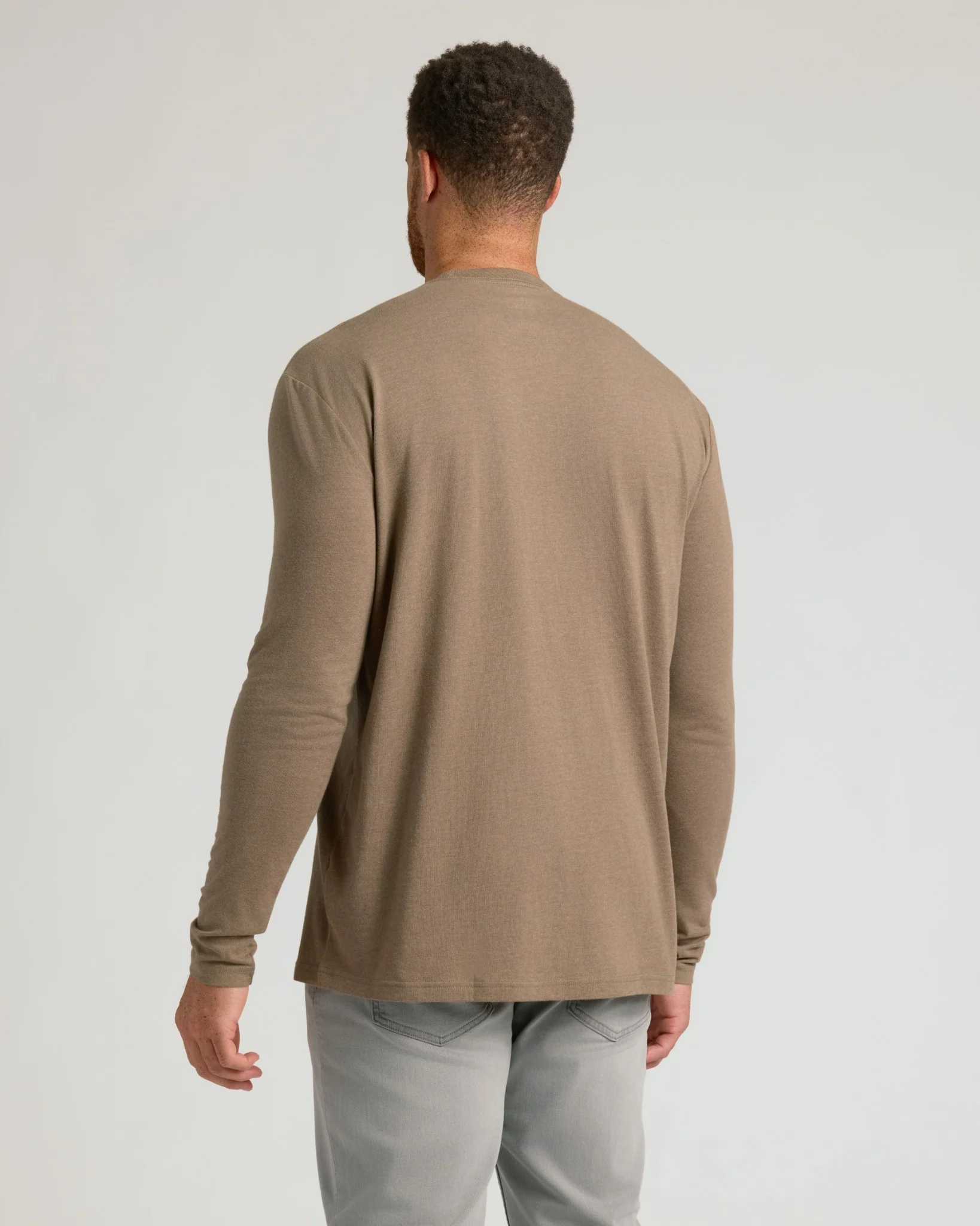 Dark Heather Sagewood Tall Long Sleeve T-Shirt - Image 3