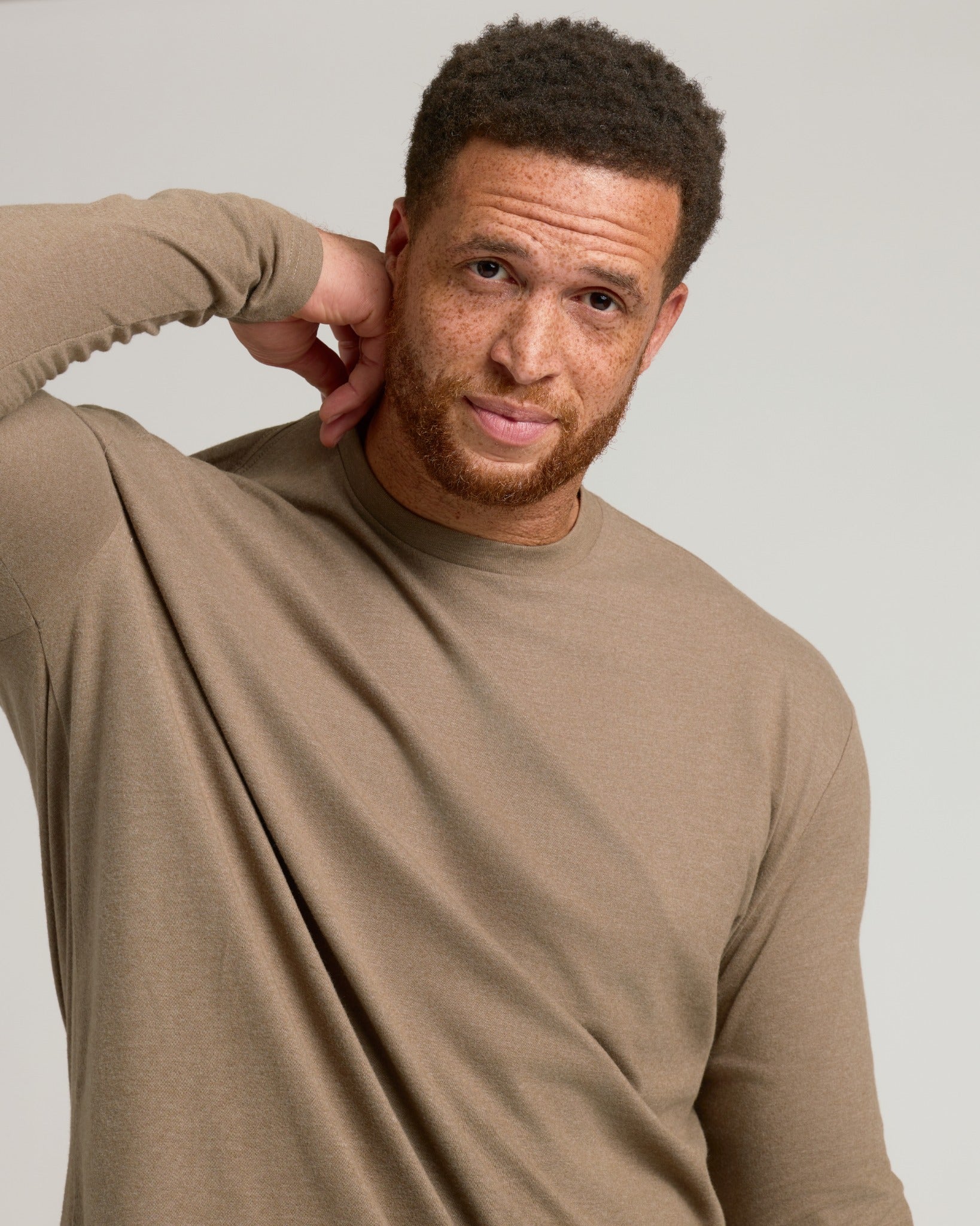 Dark Heather Sagewood Tall Long Sleeve T-Shirt - Image 4