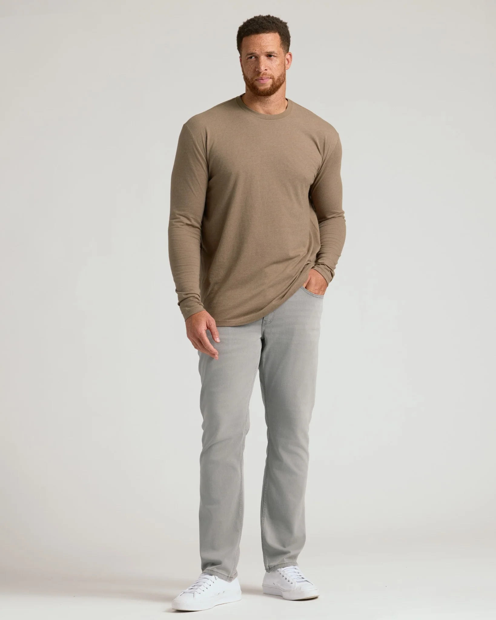 Dark Heather Sagewood Tall Long Sleeve T-Shirt - Image 7