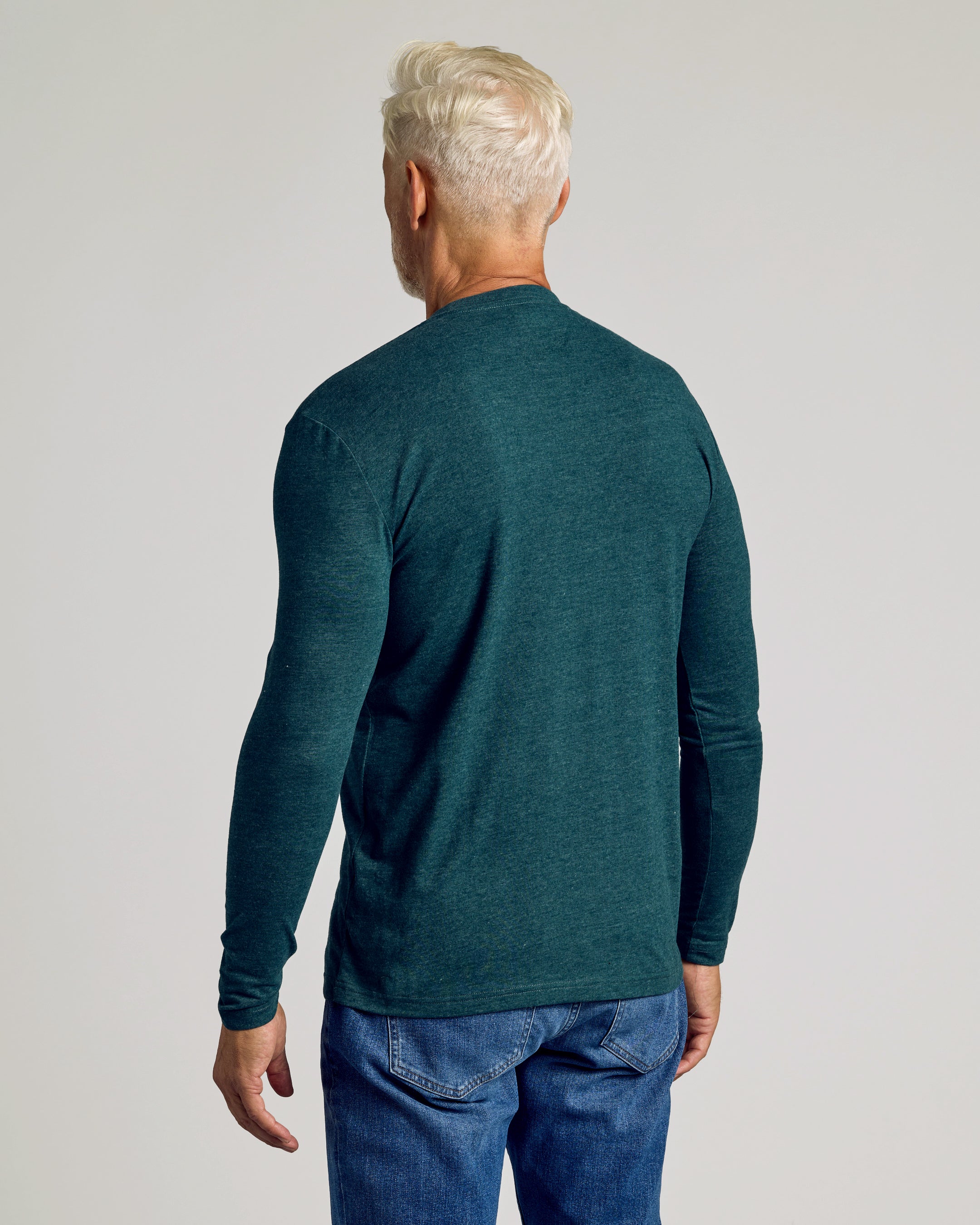 Dark Heather Seafarer Classic Long Sleeve Crew Neck - Image 3