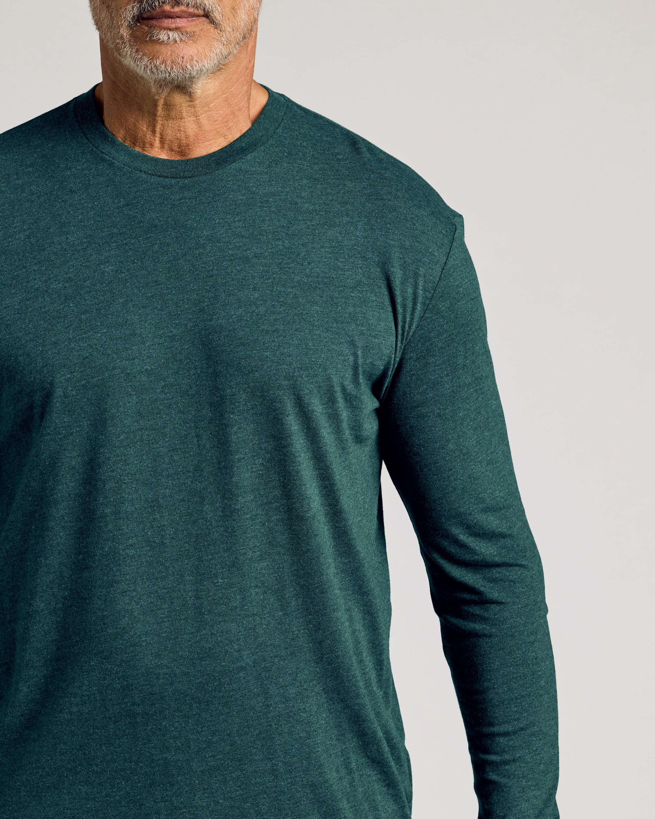 Dark Heather Seafarer Classic Long Sleeve Crew Neck - Image 4