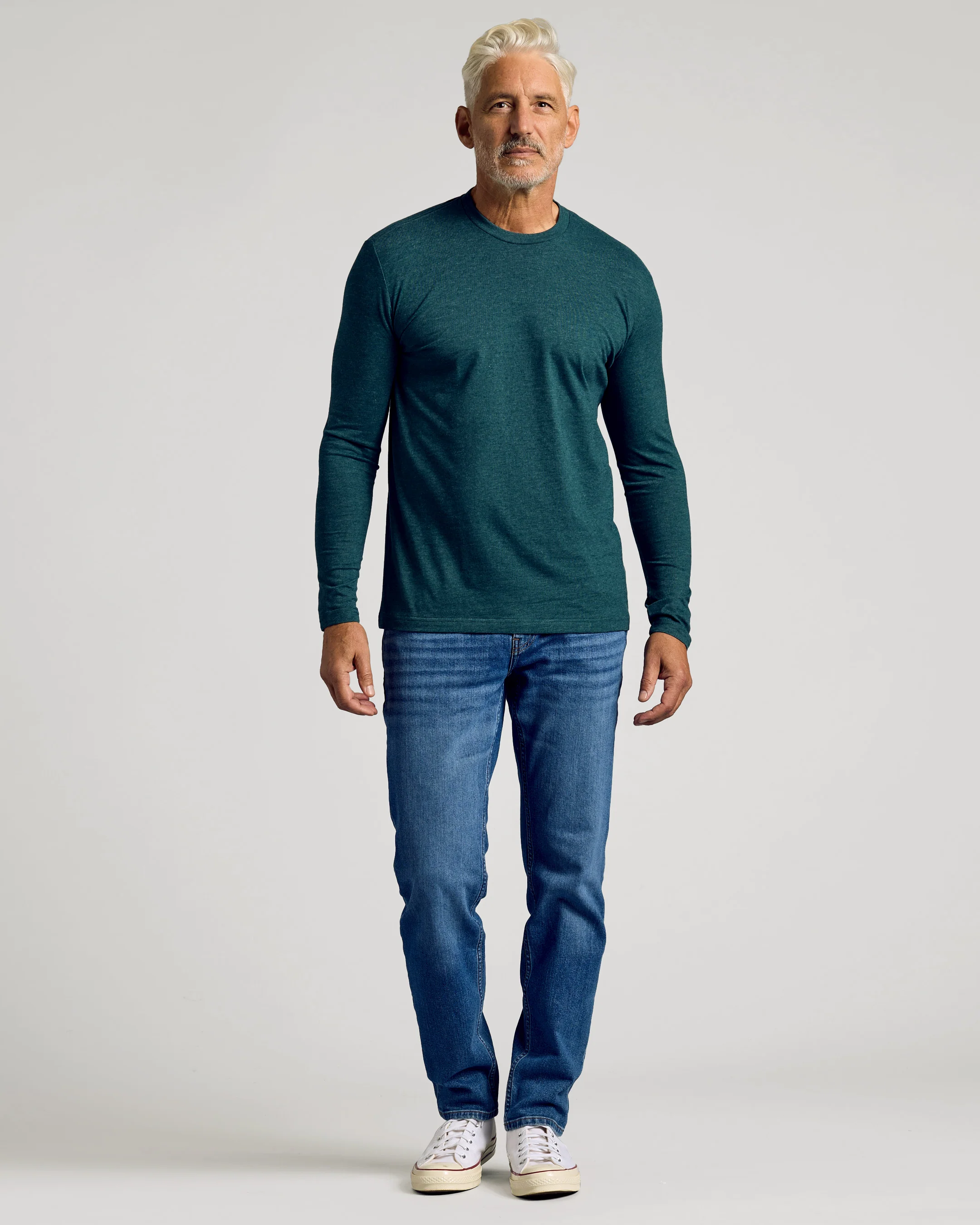 Dark Heather Seafarer Classic Long Sleeve Crew Neck - Image 5