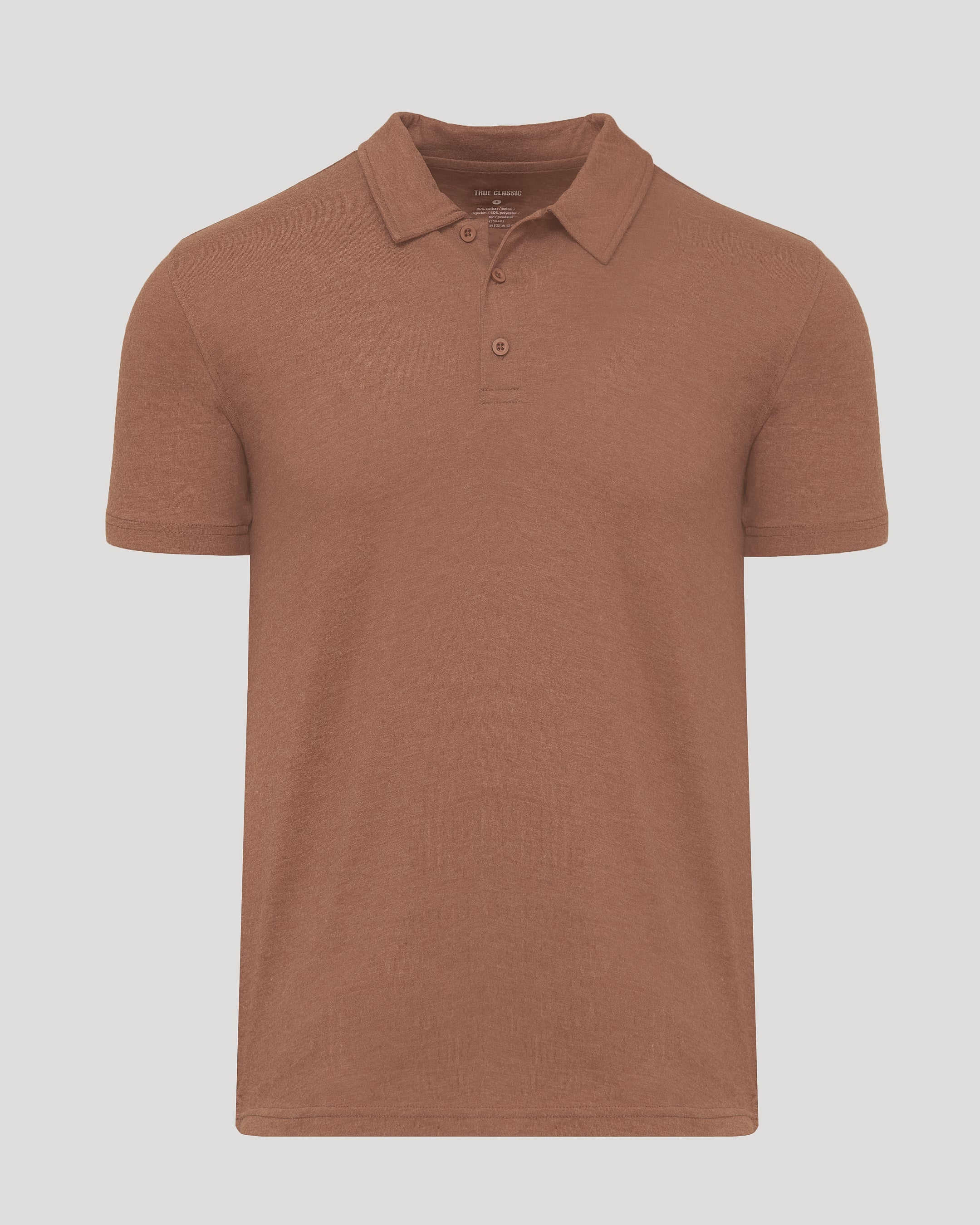 Dark Heather Sepia Classic Polo - Image 2