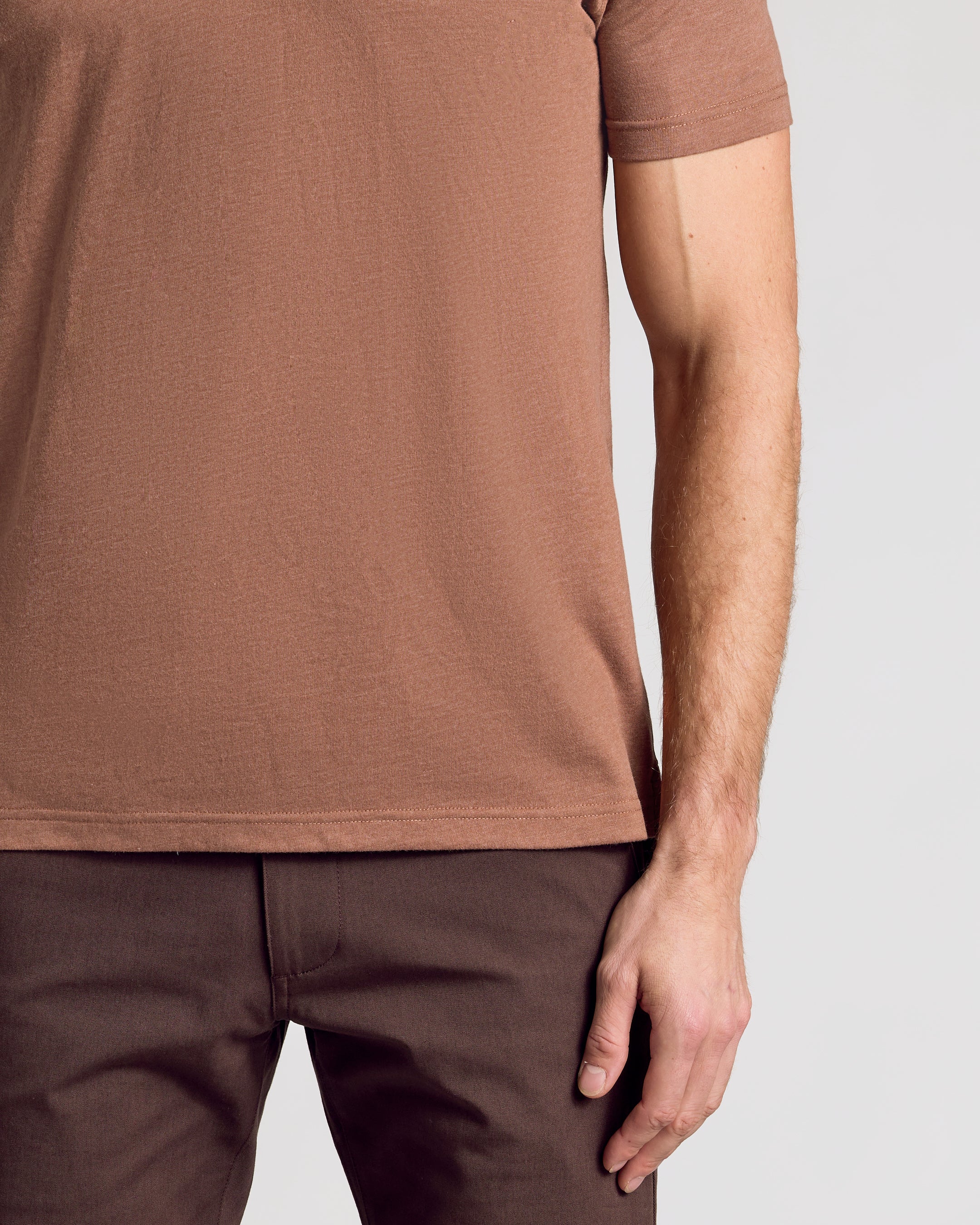 Dark Heather Sepia Classic Polo - Image 5