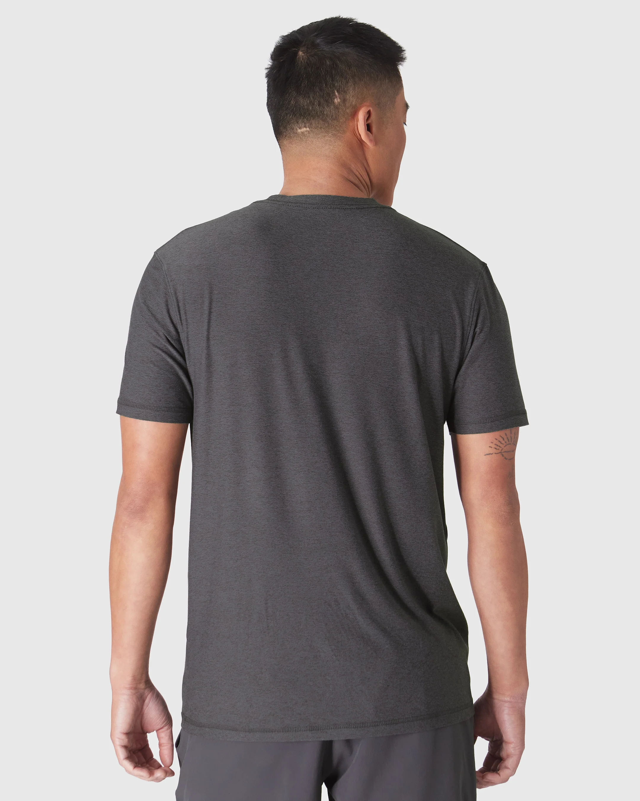Dark Heather Tempest Active Crew Neck Tee - Image 3