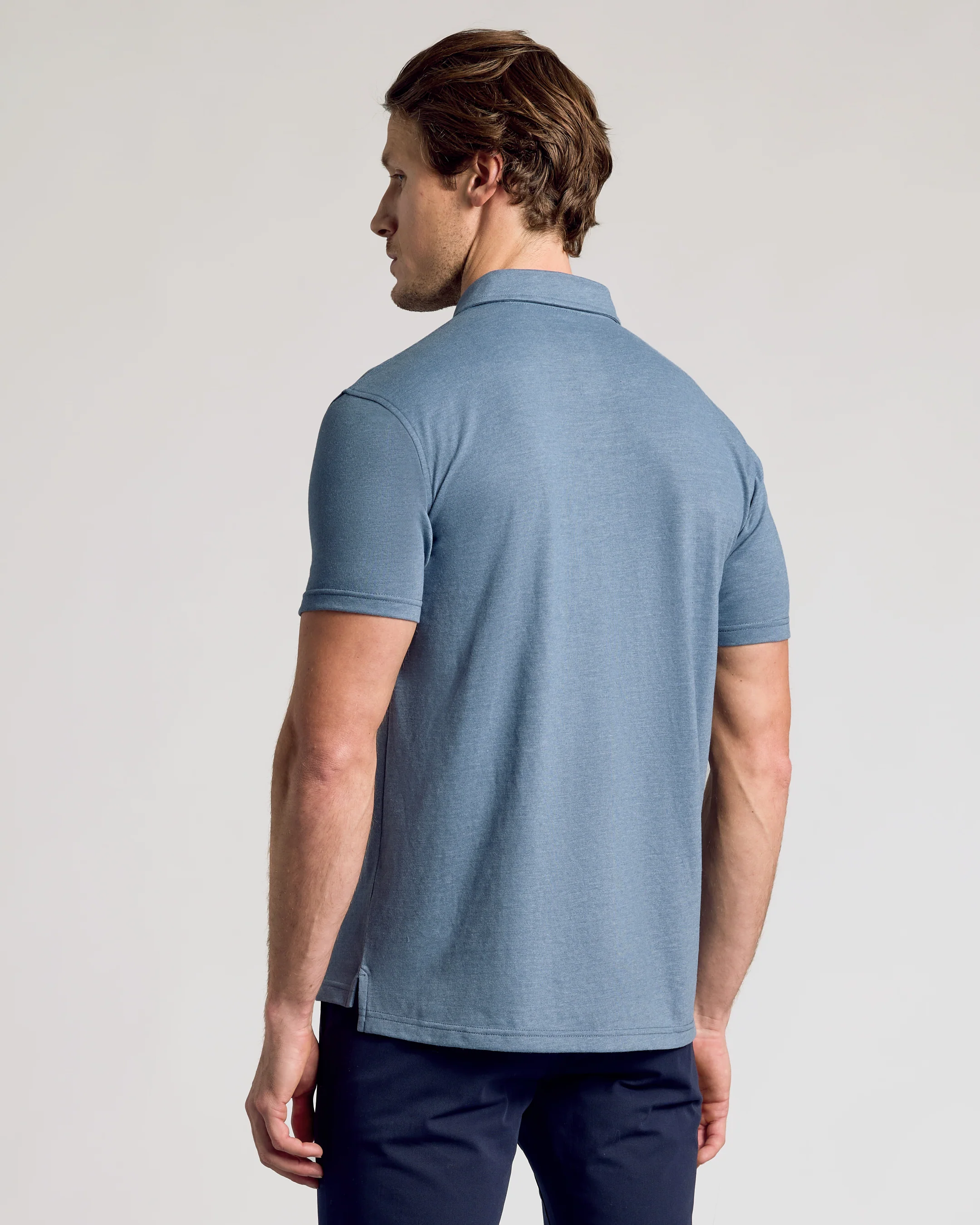 Dark Heather Tempest Short Sleeve Polo - Image 3
