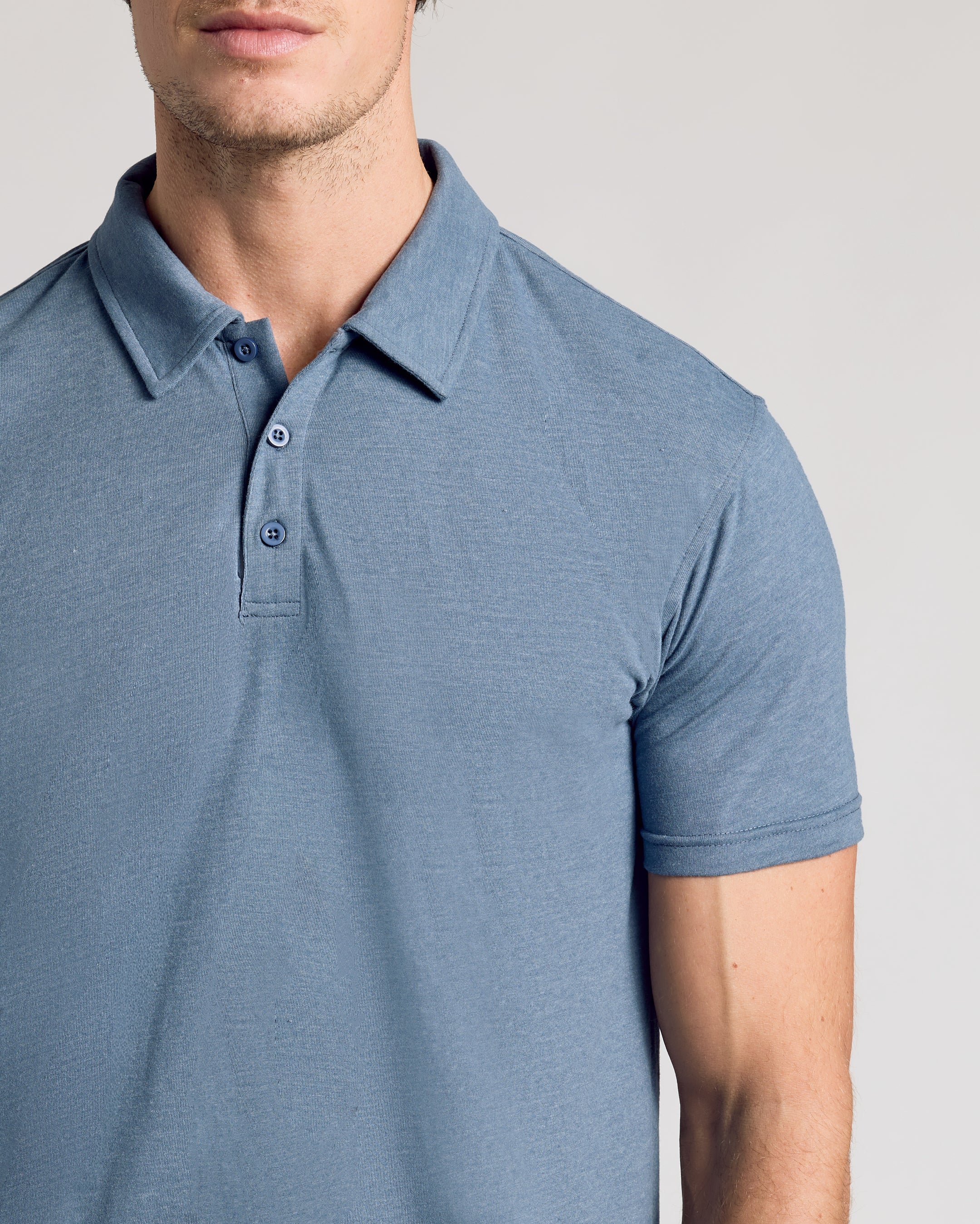 Dark Heather Tempest Short Sleeve Polo - Image 4