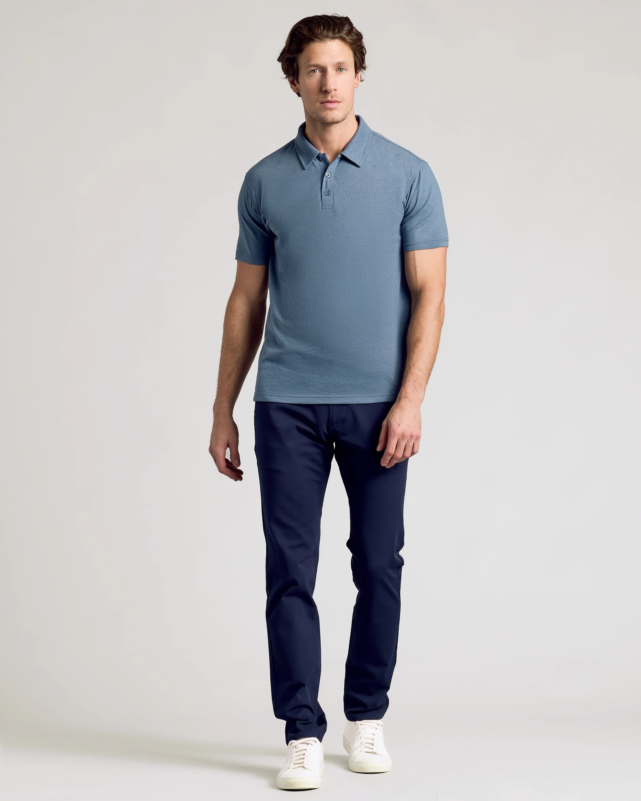 Dark Heather Tempest Short Sleeve Polo - Image 6