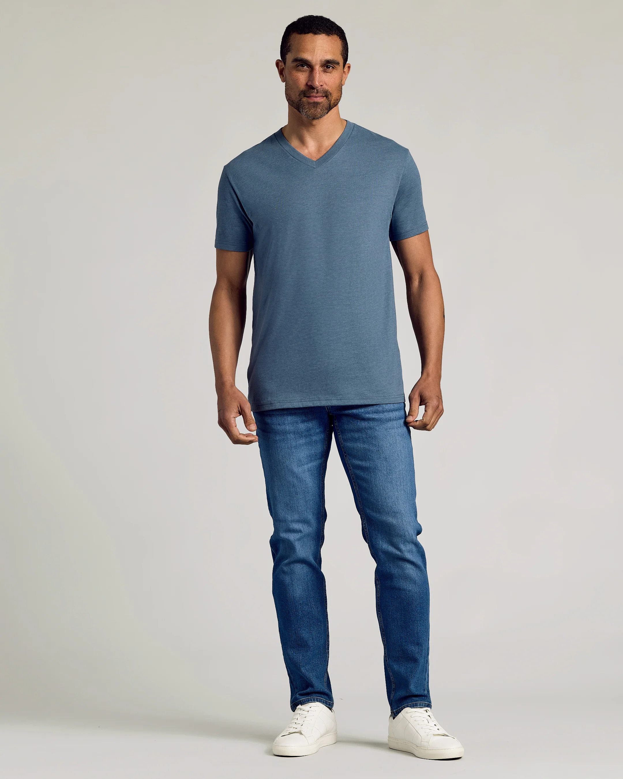 Dark Heather Tempest Classic V-Neck - Image 7