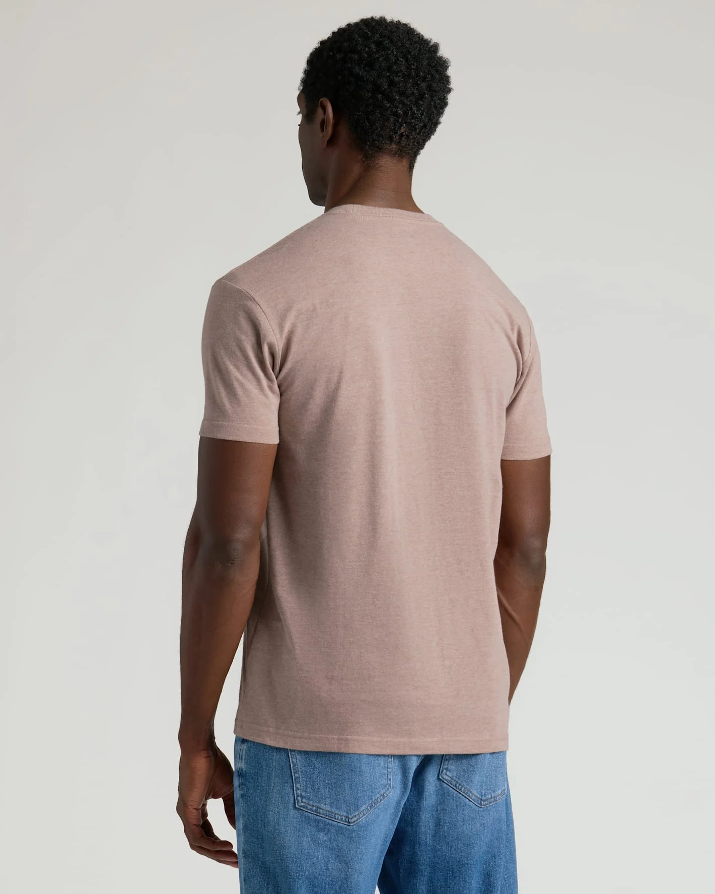 Dark Heather Truffle Classic Crew Neck - Image 3