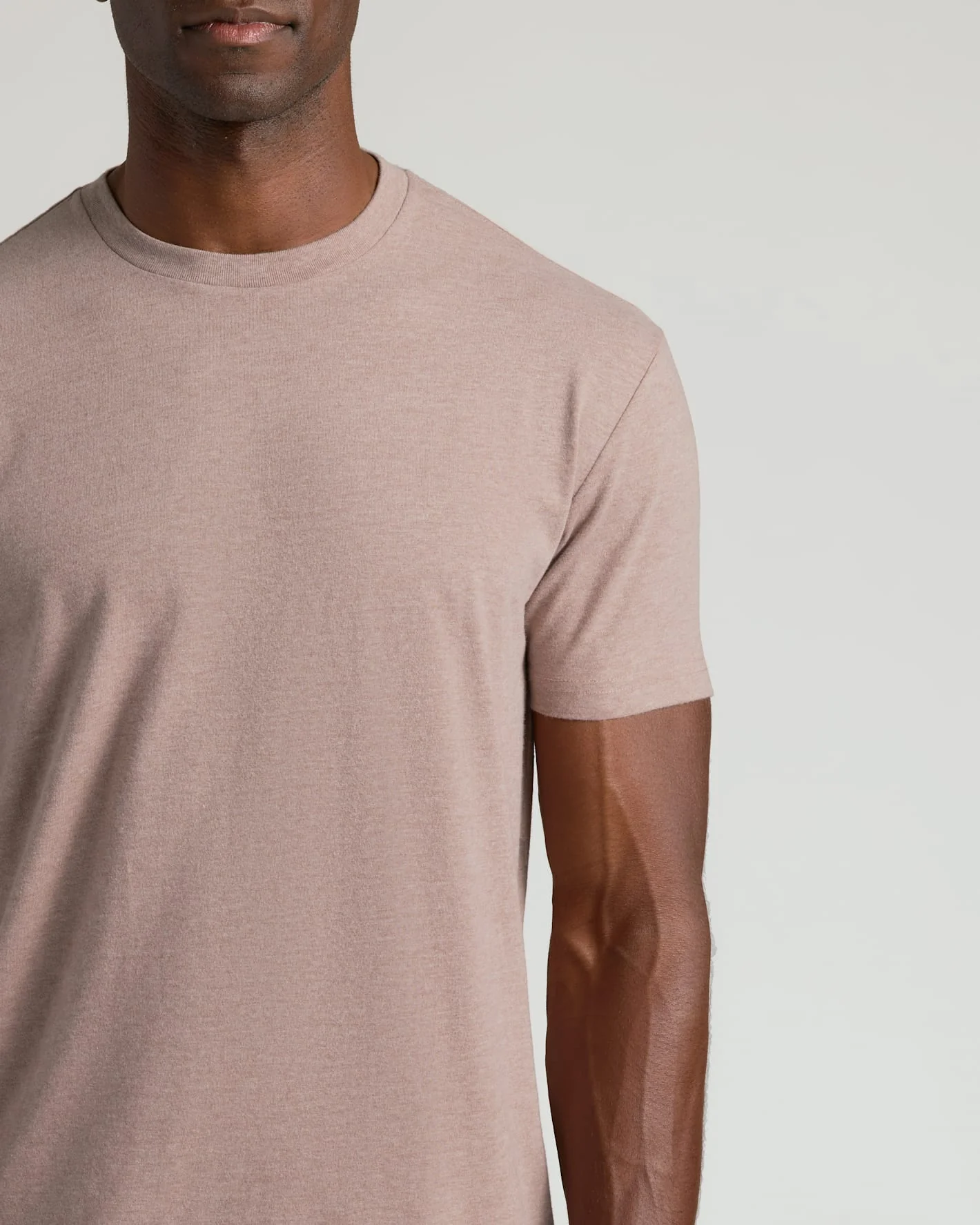 Dark Heather Truffle Classic Crew Neck - Image 4