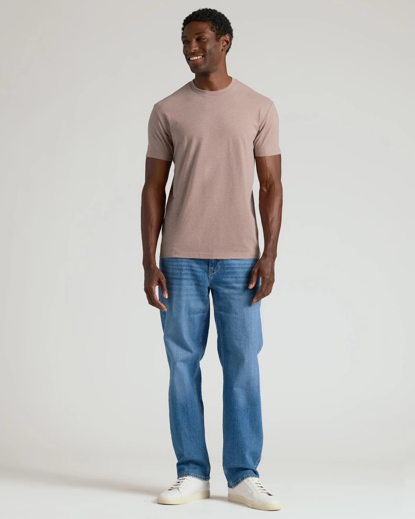 Dark Heather Truffle Classic Crew Neck - Image 5