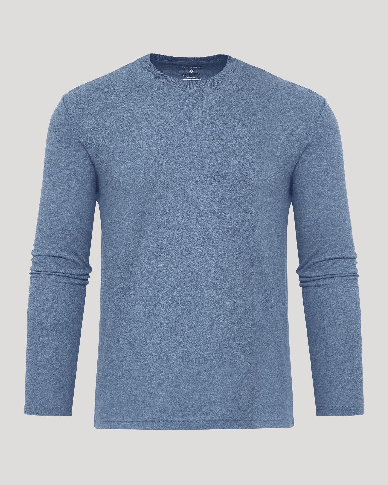 Dark Heather Vintage Navy Classic Long Sleeve Crew Neck - Image 2