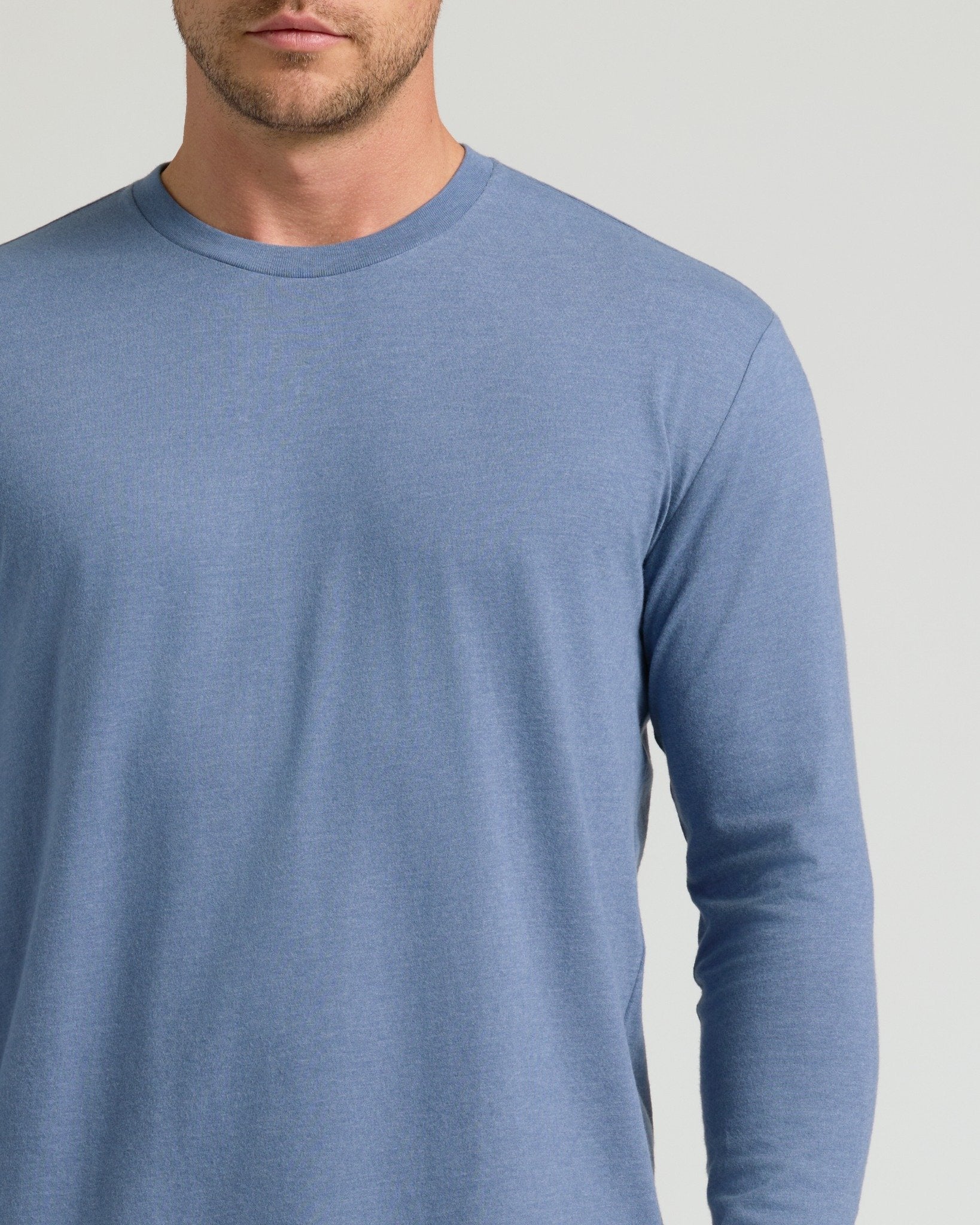 Dark Heather Vintage Navy Classic Long Sleeve Crew Neck - Image 5