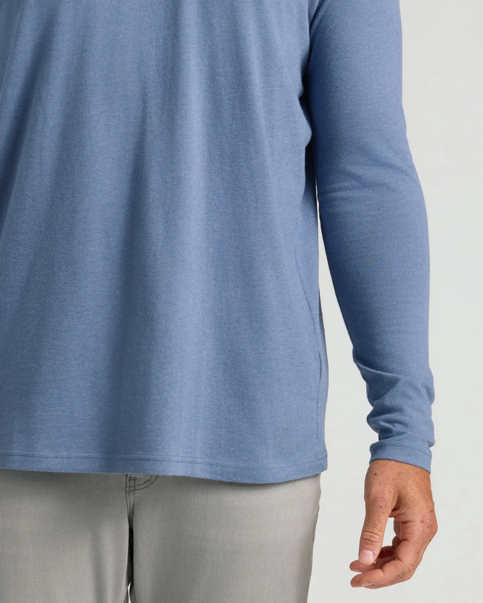 Dark Heather Vintage Navy Tall Long Sleeve T Shirt - Image 6