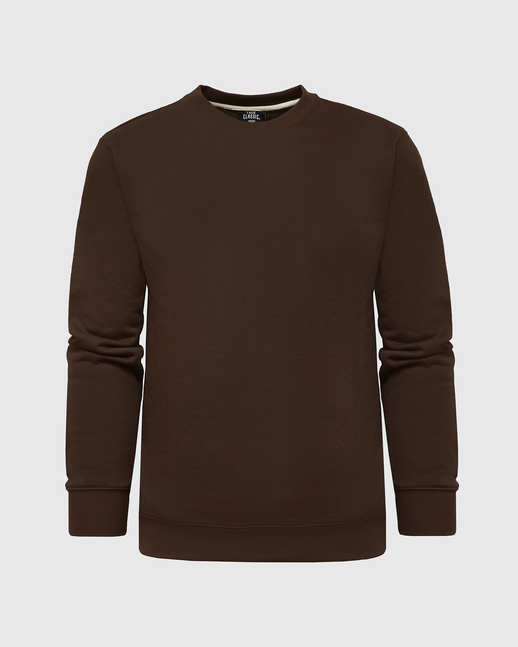 Dark Oak Fleece French Terry Pullover Crew Neck - Image 2
