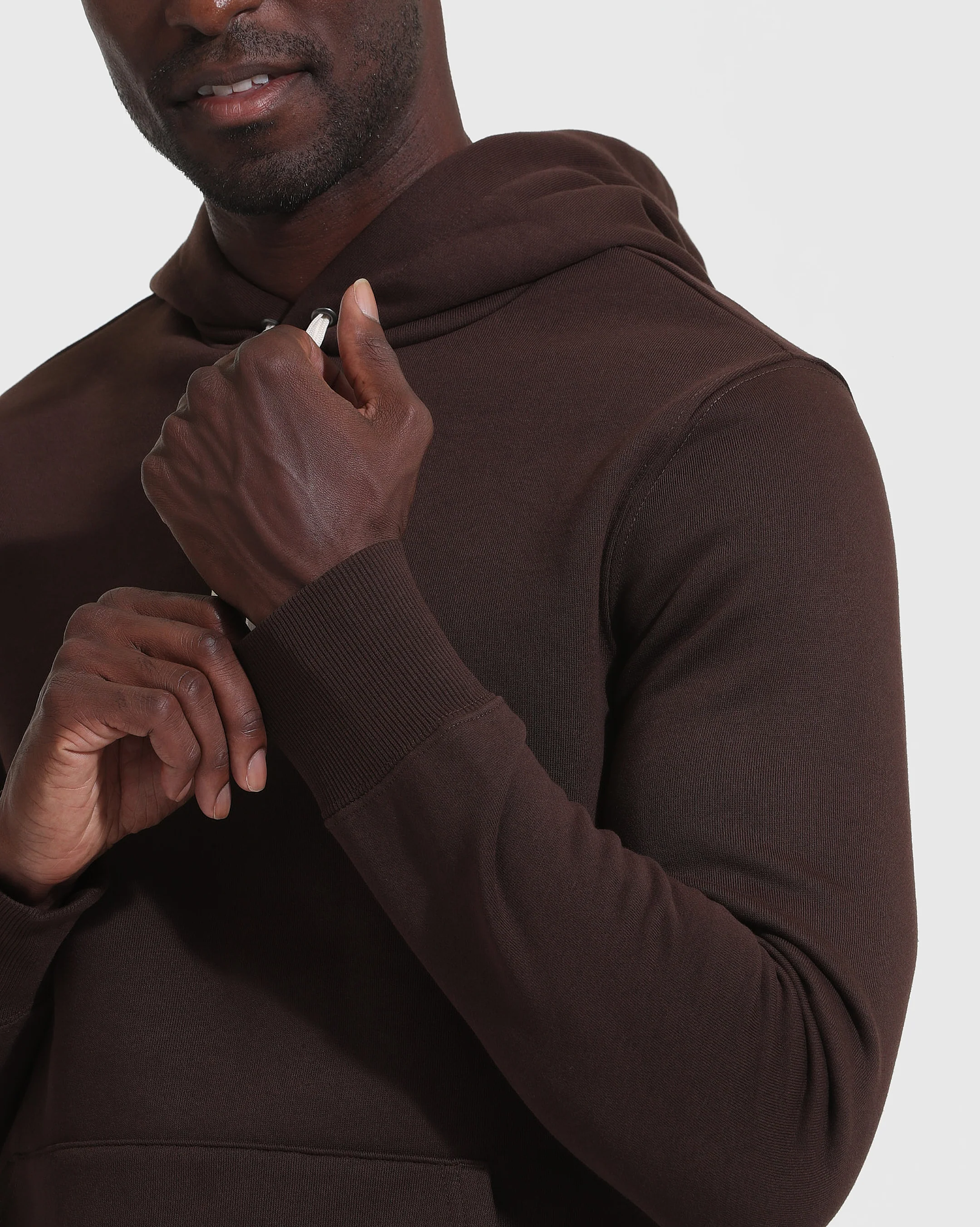 Dark Oak Fleece French Terry Pullover Hoodie - Image 4