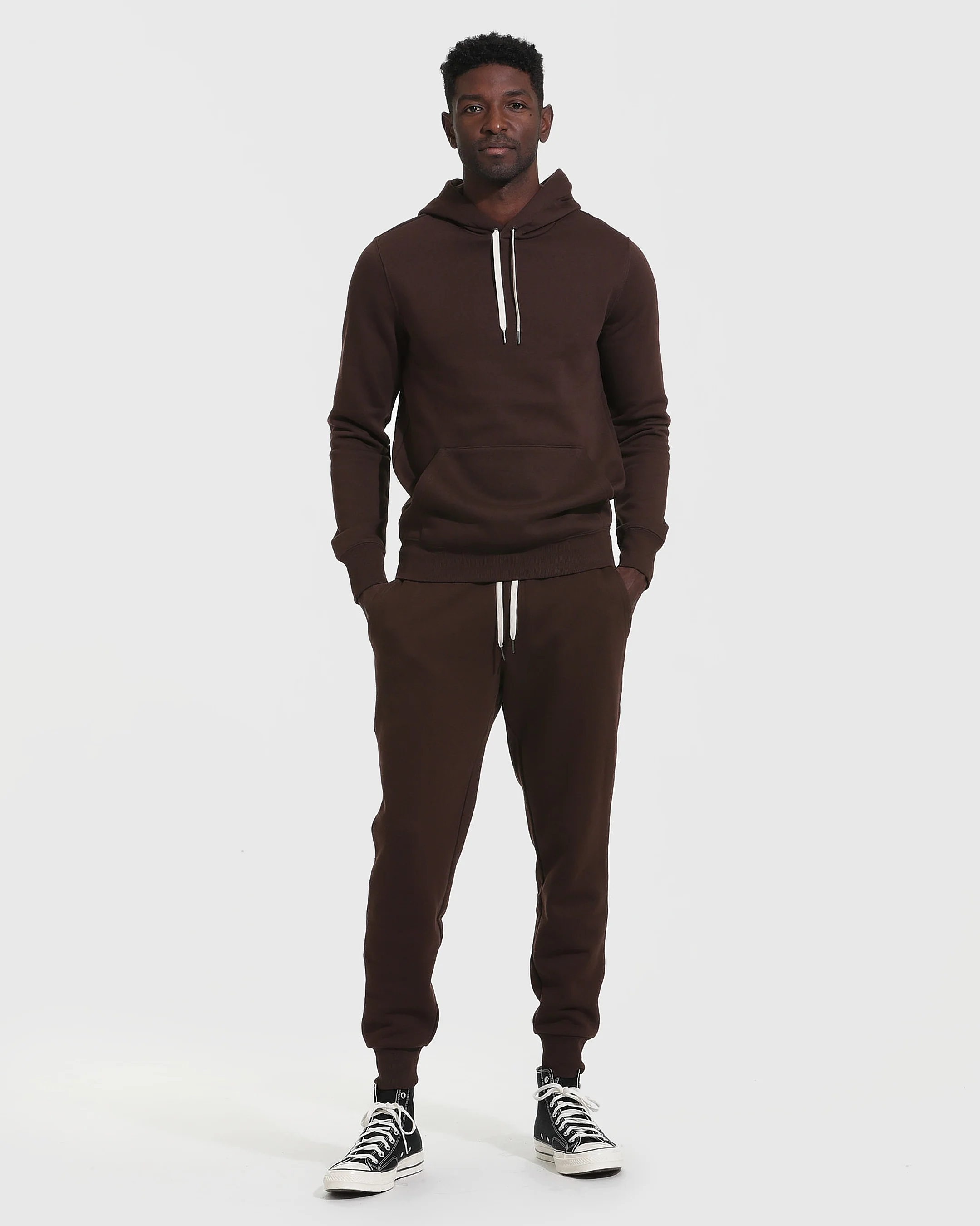Dark Oak Fleece French Terry Pullover Hoodie - Image 6