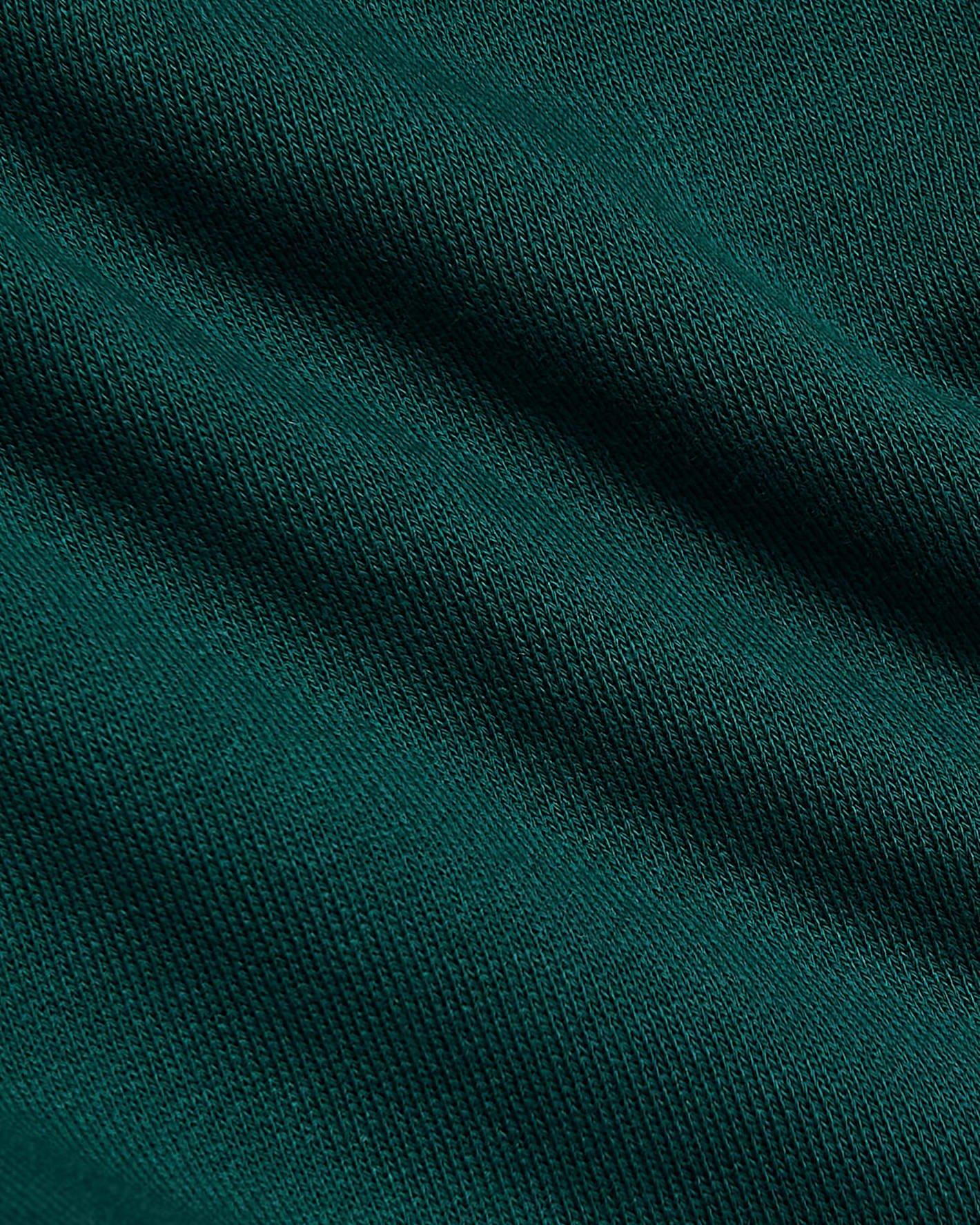 Deep Emerald Fleece French Terry Pullover Crew Neck - Image 8